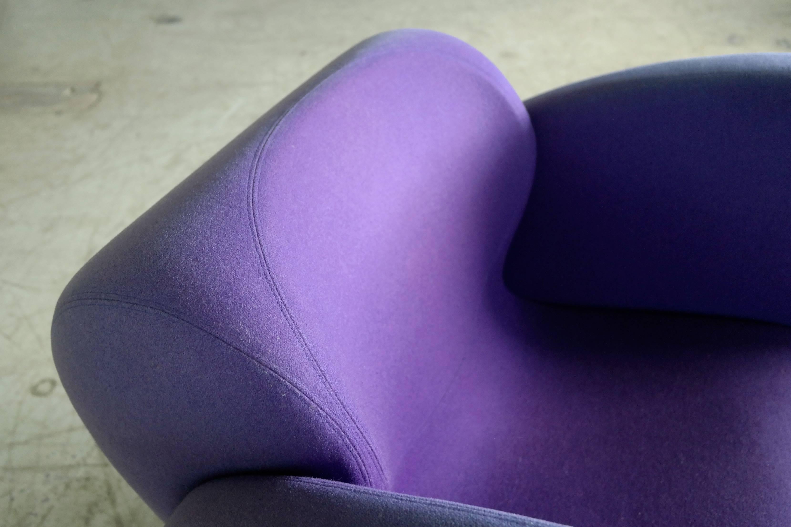 Loungesessel aus lila Wolle, Modell von Ron Arad für Moroso, Italien 1