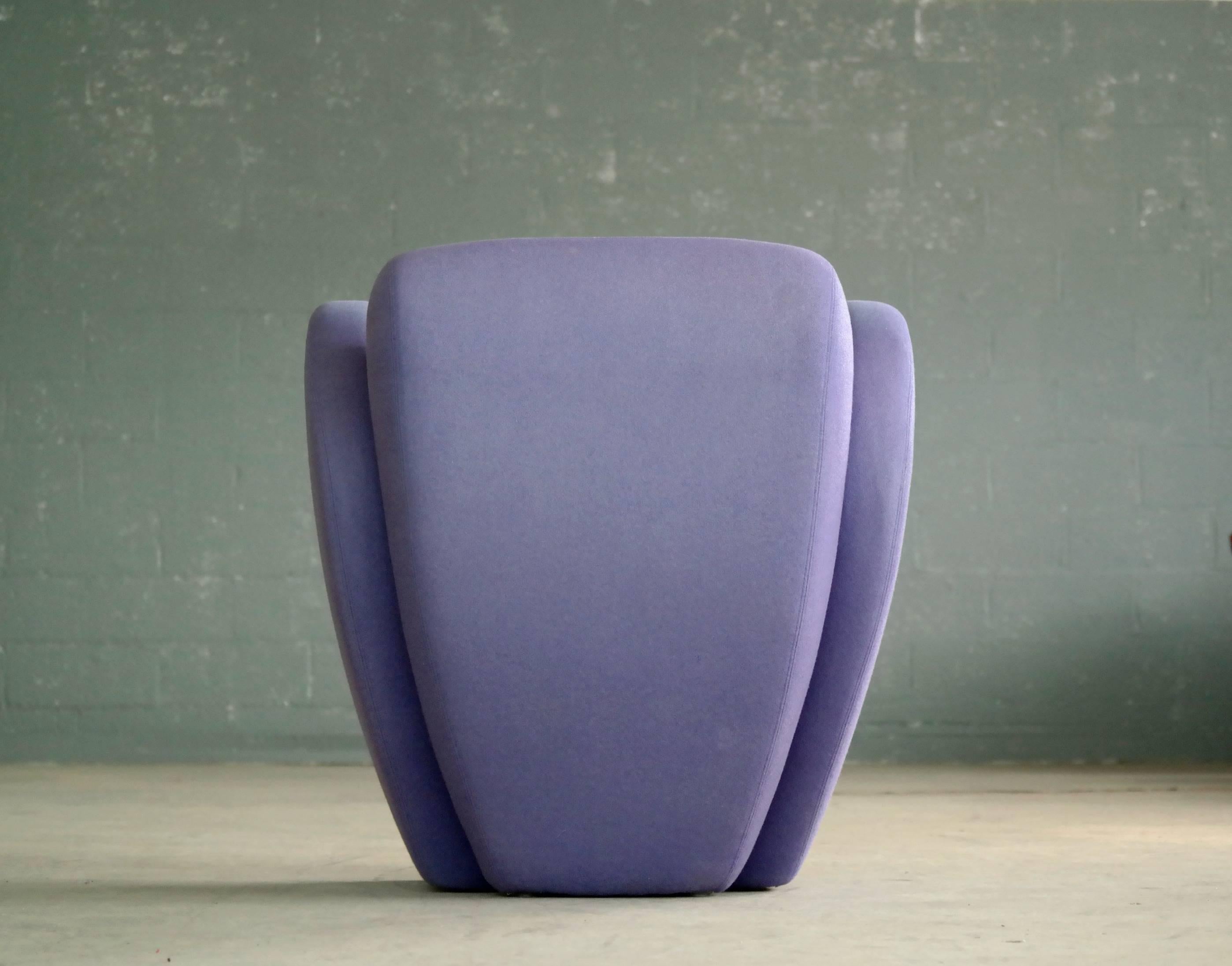 Loungesessel aus lila Wolle, Modell von Ron Arad für Moroso, Italien 3