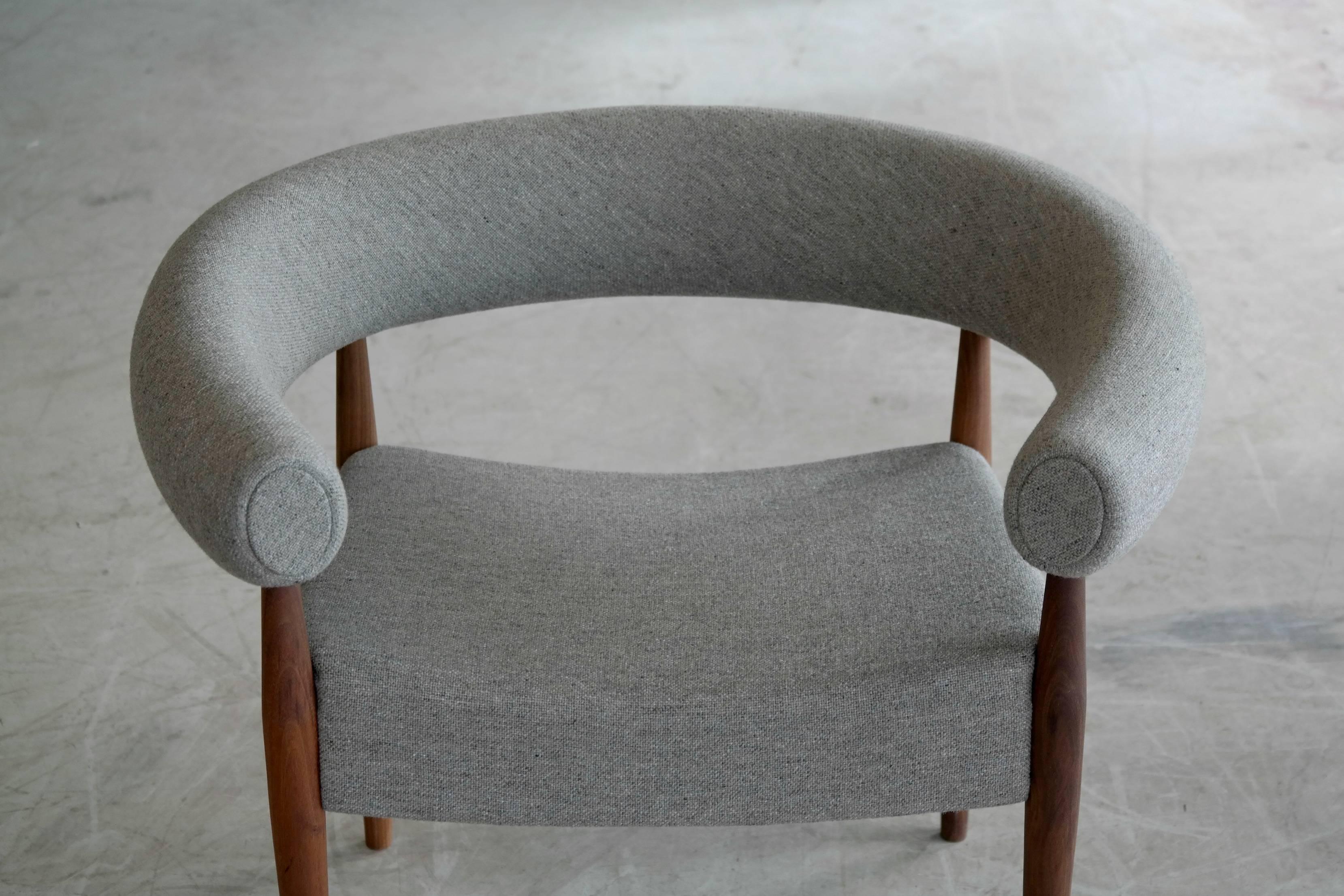 Oiled Nanna Ditzel Ring Chair for GETAMA
