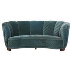 Banana Form Curved Sofa Denmark 1940's