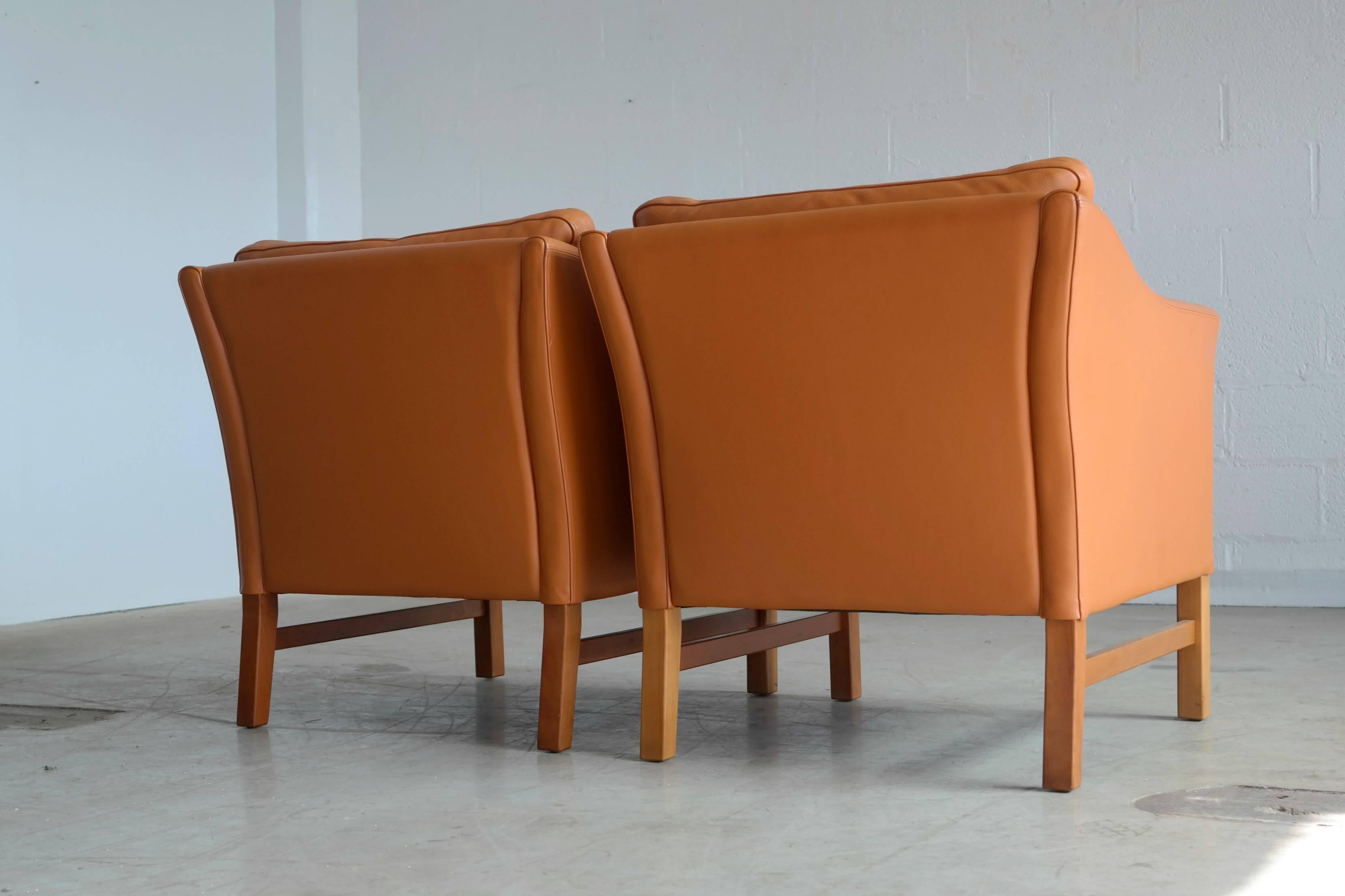 Danish Pair of Børge Mogensen Style Lounge Chairs by Takashi Okamura for Svend Skipper