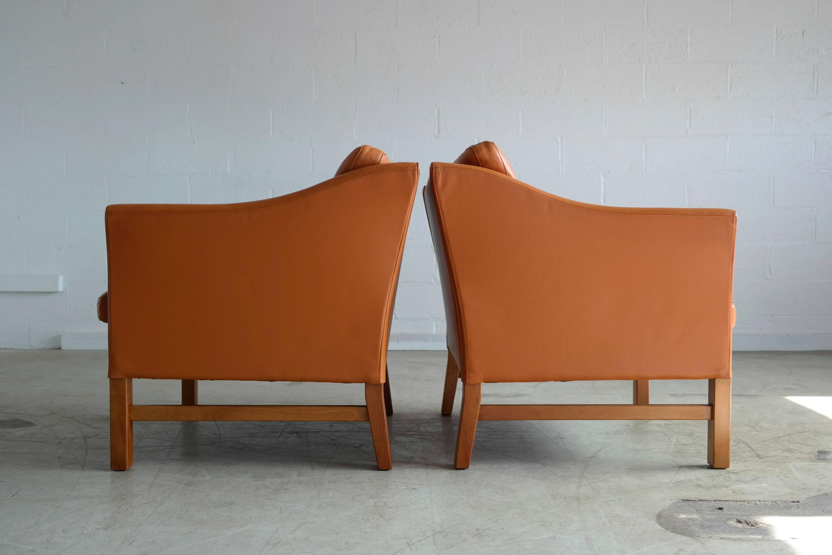 20th Century Pair of Børge Mogensen Style Lounge Chairs by Takashi Okamura for Svend Skipper