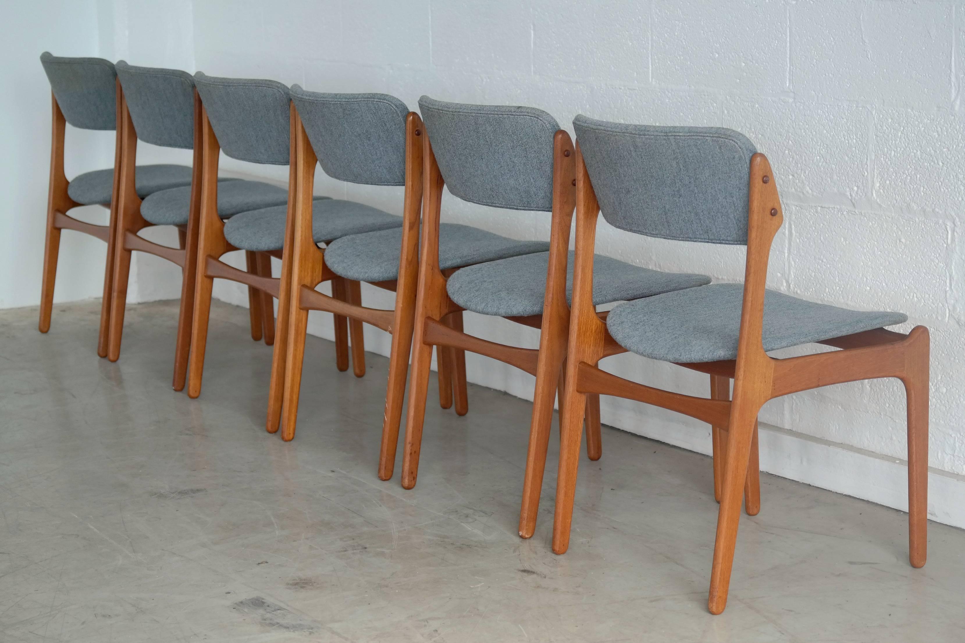 Erik Buch 1960s Danish Teak Dining Chairs 2