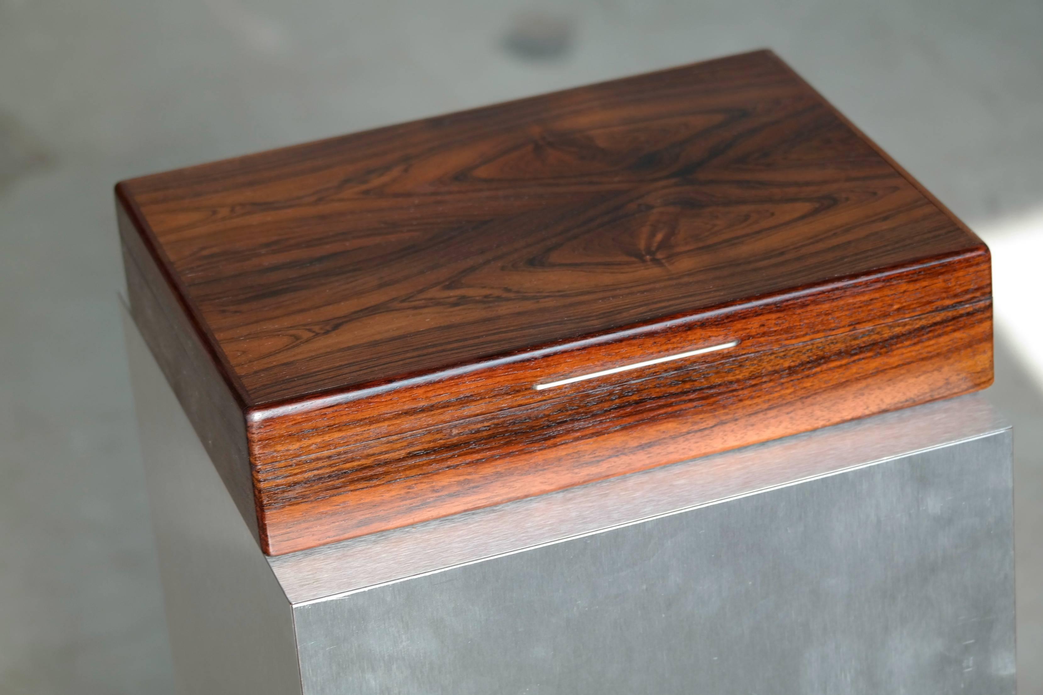 Mid-Century Modern Danish Mid-Century Smokers Cigar Box in Rosewood