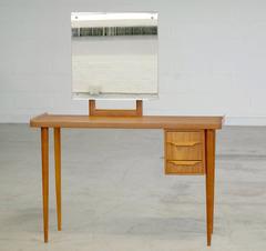 Aksel Kjersgaard Attributed to Kai Kristiansen Danish Vanity in Teak