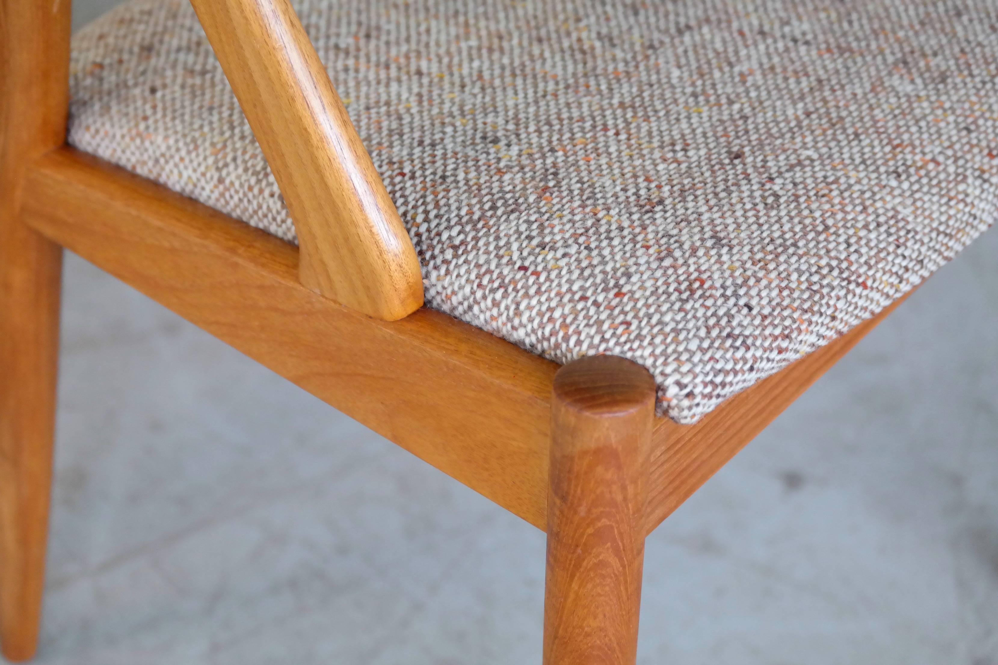 Kai Kristiansen Model 31 for Schou Andersen Set of Six Dining Chairs  in Teak In Excellent Condition In Bridgeport, CT
