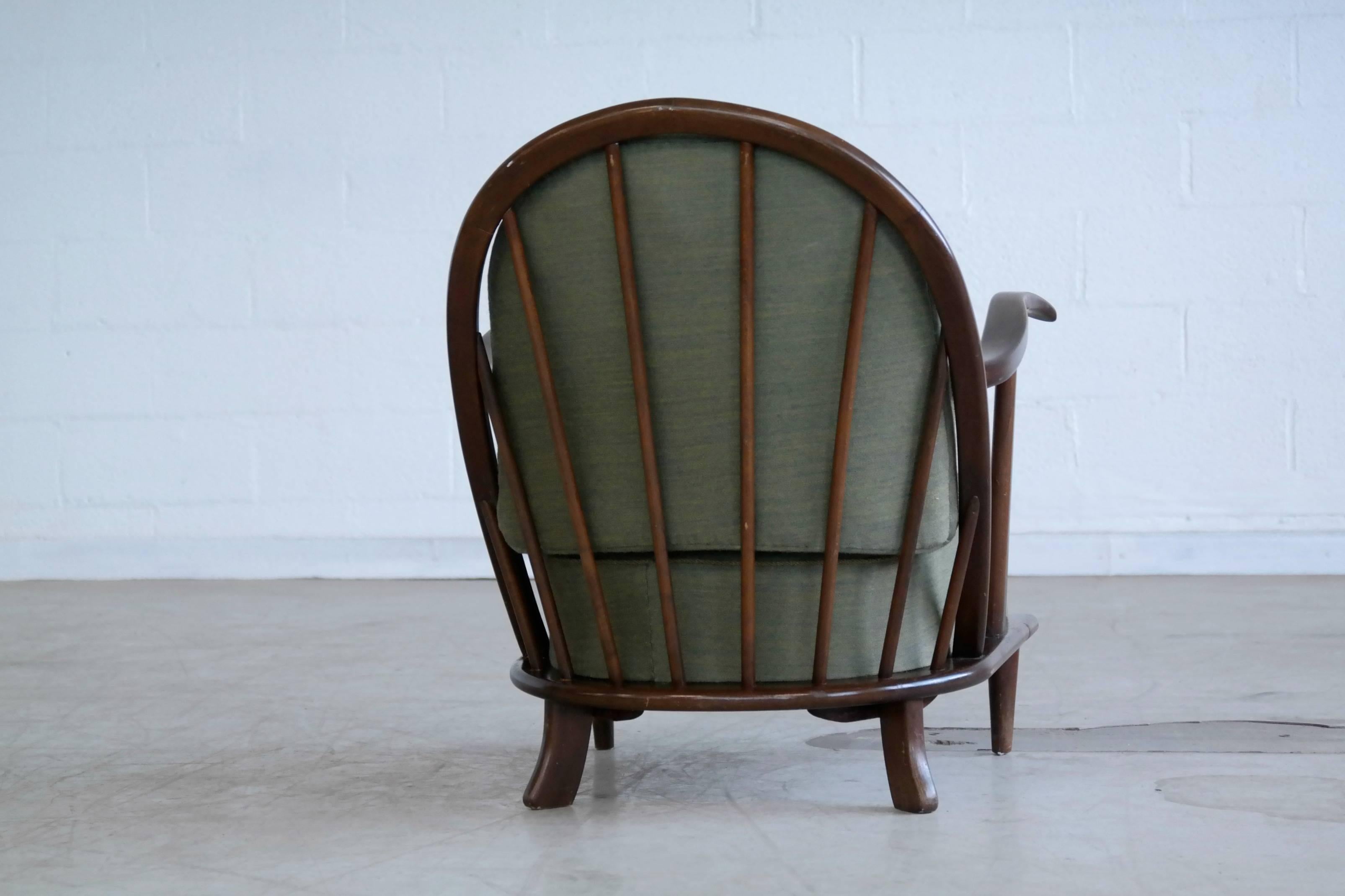 Mid-Century Modern  Fritz Hansen Early Mid-Century Easy Chair by Frits Schlegel 