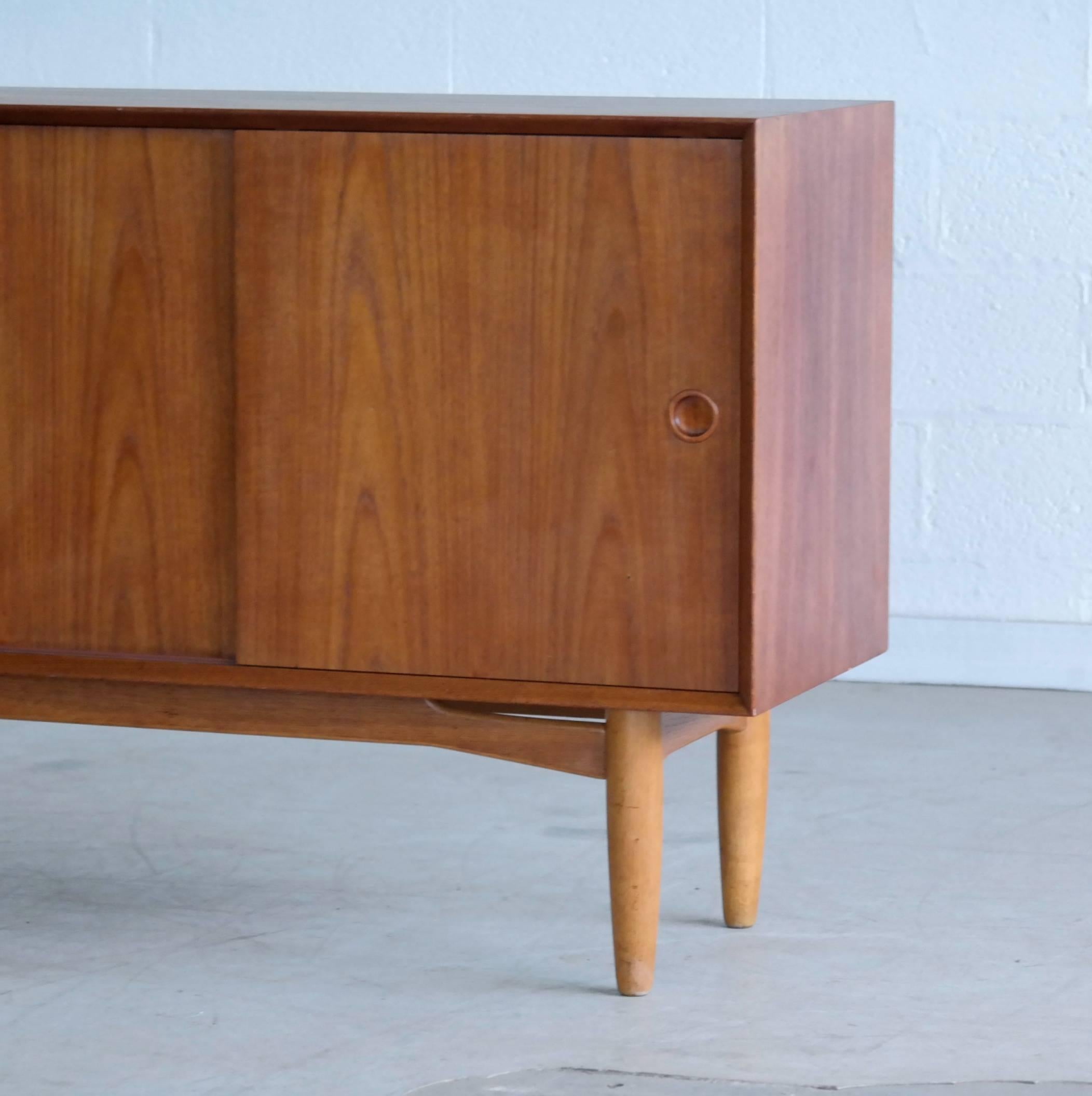 Mid-20th Century Omann Jun Mid Century Low Sideboard or Credenza in Teak