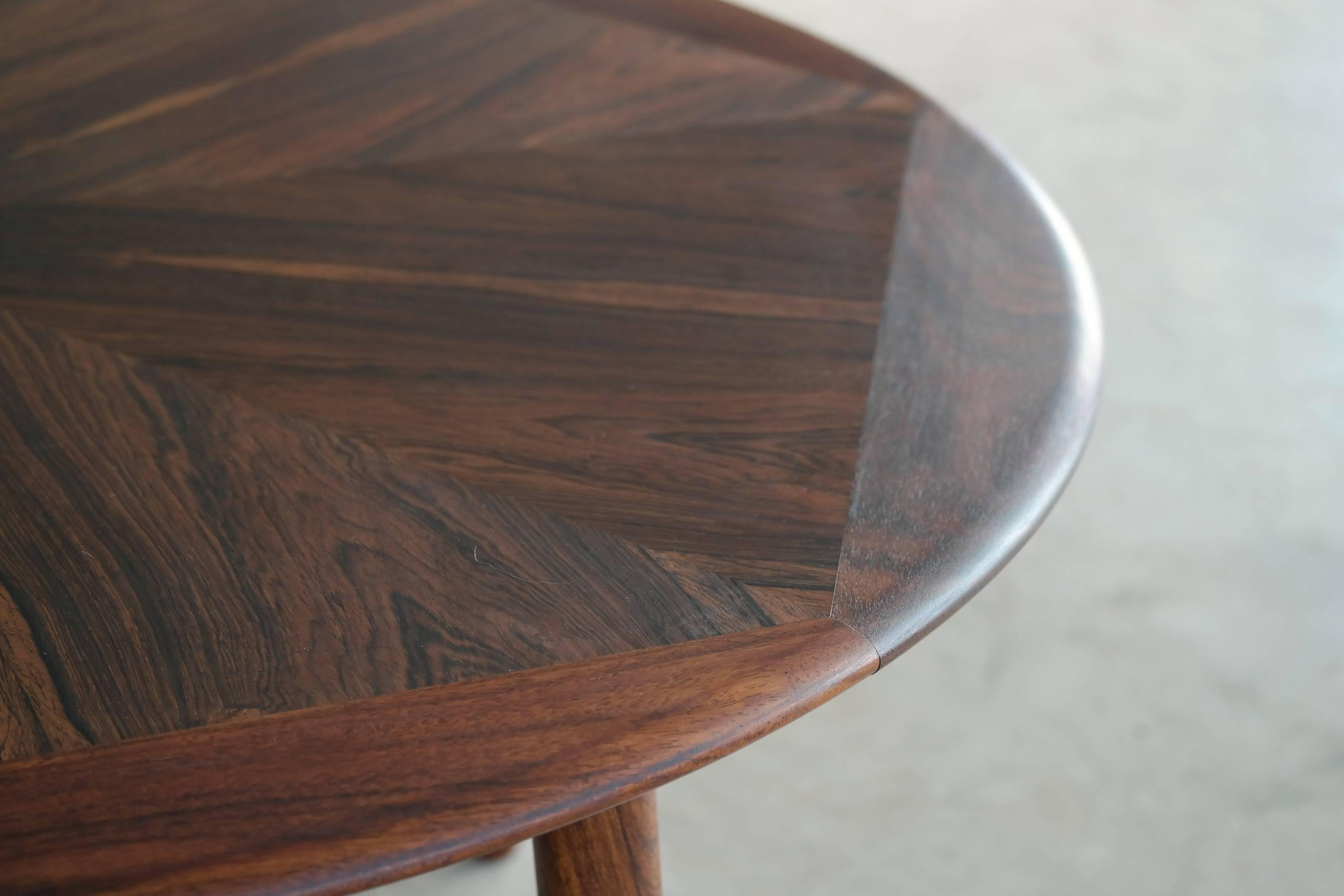 Mid-Century Modern  H.W. Klein for Bramin Danish Round Coffee Table in Rosewood