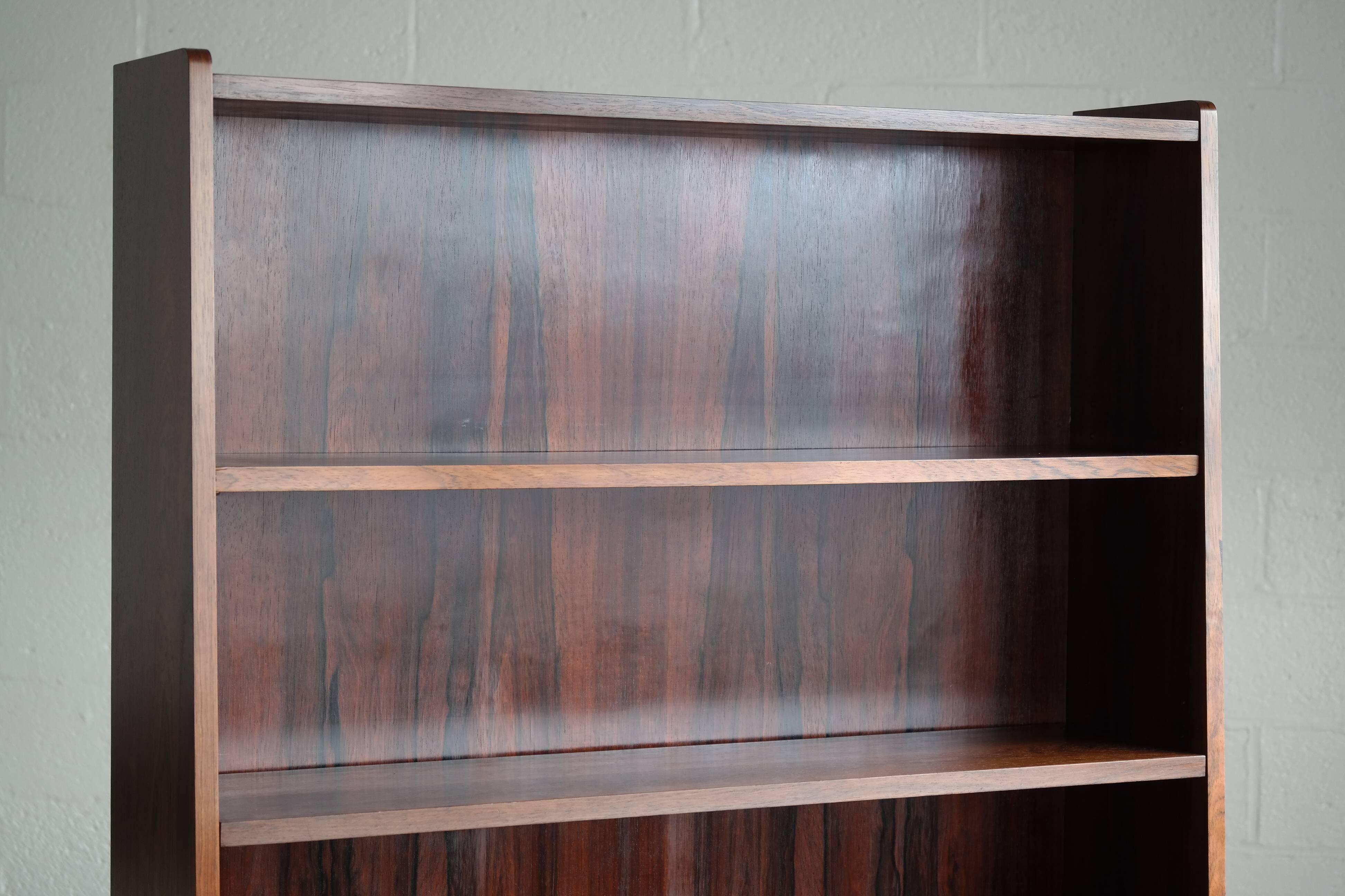 Mid-20th Century Danish Rosewood Bookcase by Johannes Sorth for Bornholm's Mobler