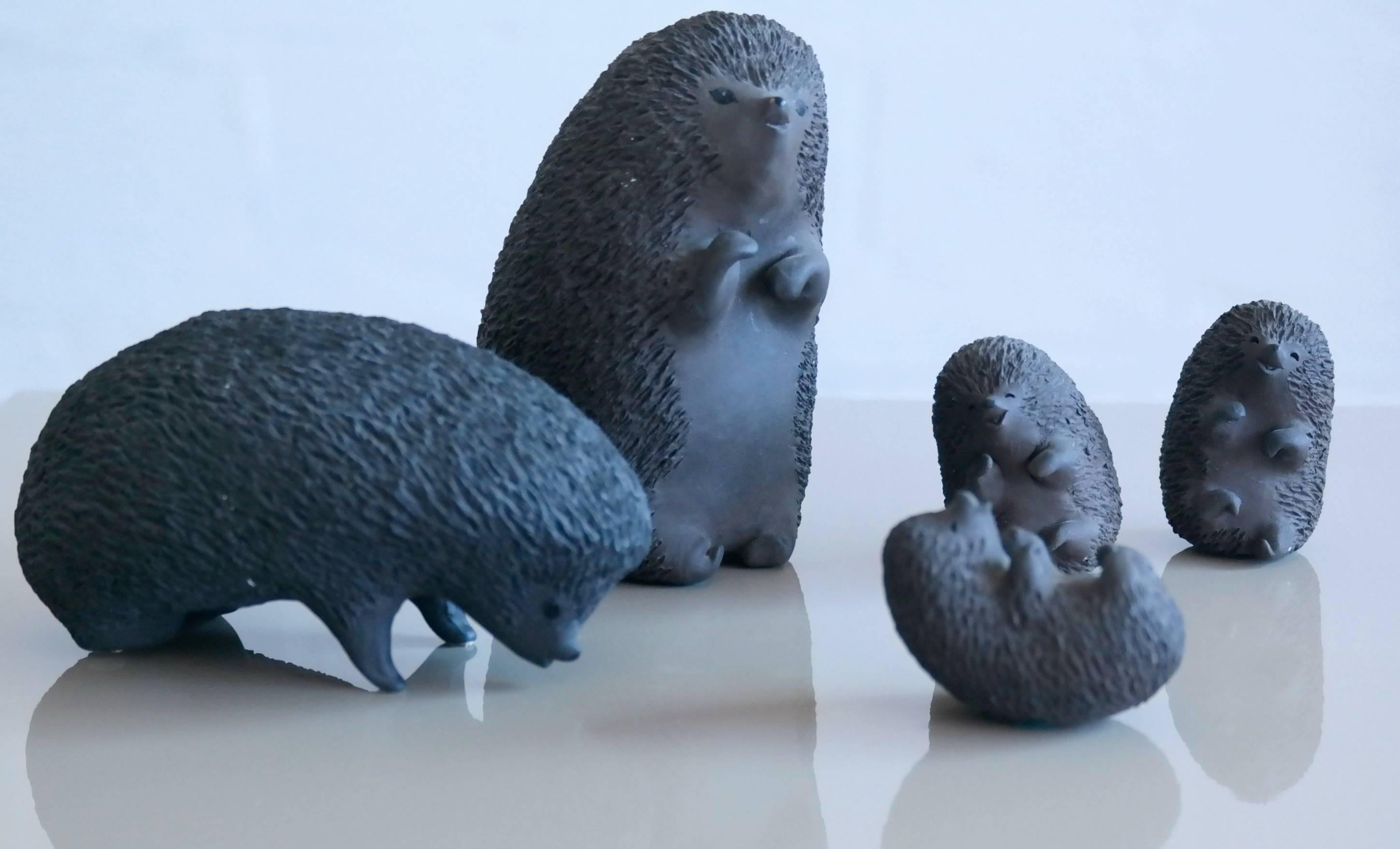 Ellen Karlsen 1960s Ceramic Hedgehogs for Kahler Keramik, Danish, Mid-Century In Excellent Condition In Bridgeport, CT