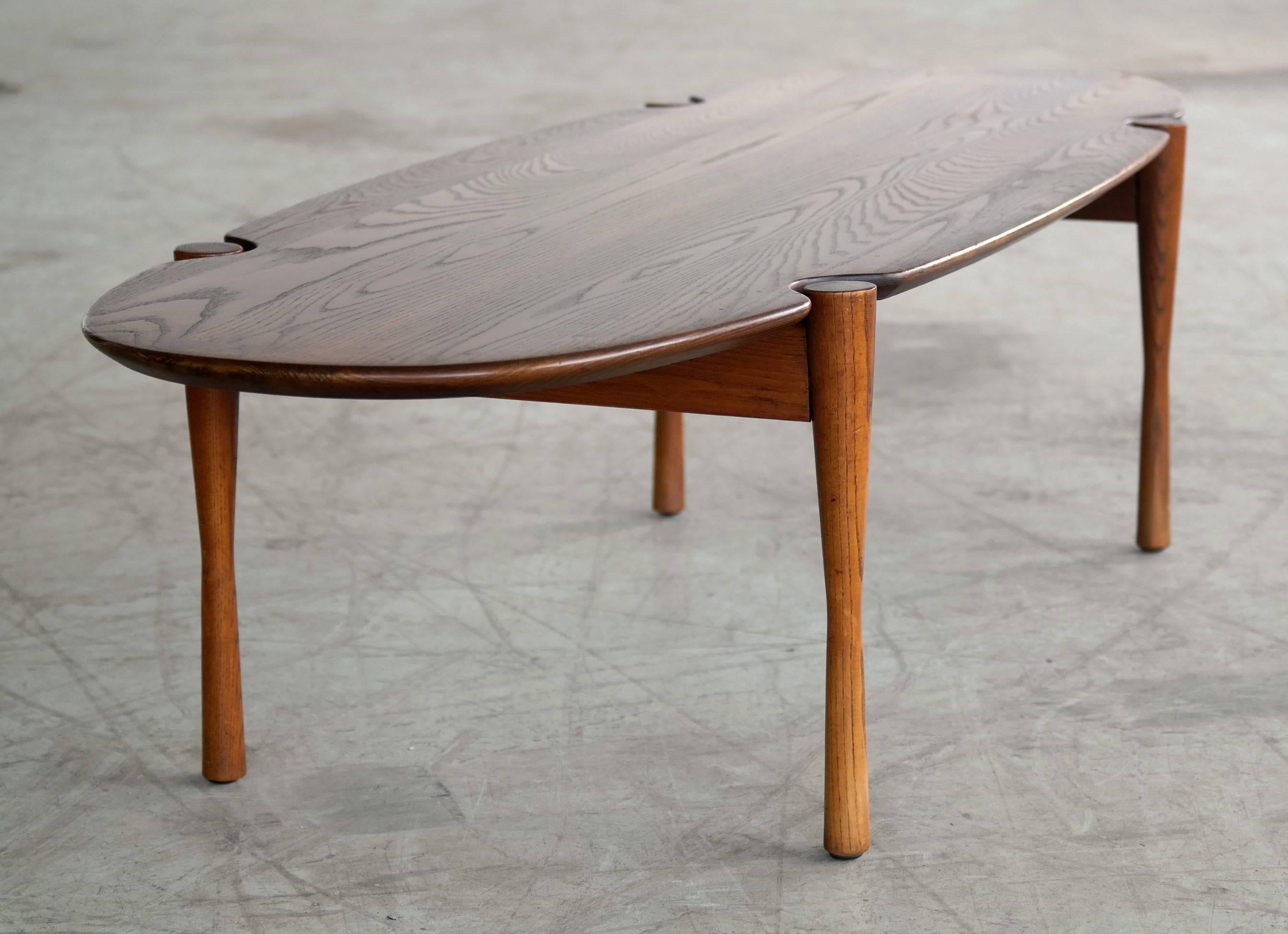 Mid-Century Modern Mid-Century Surfboard Coffee Table in Solid Ash