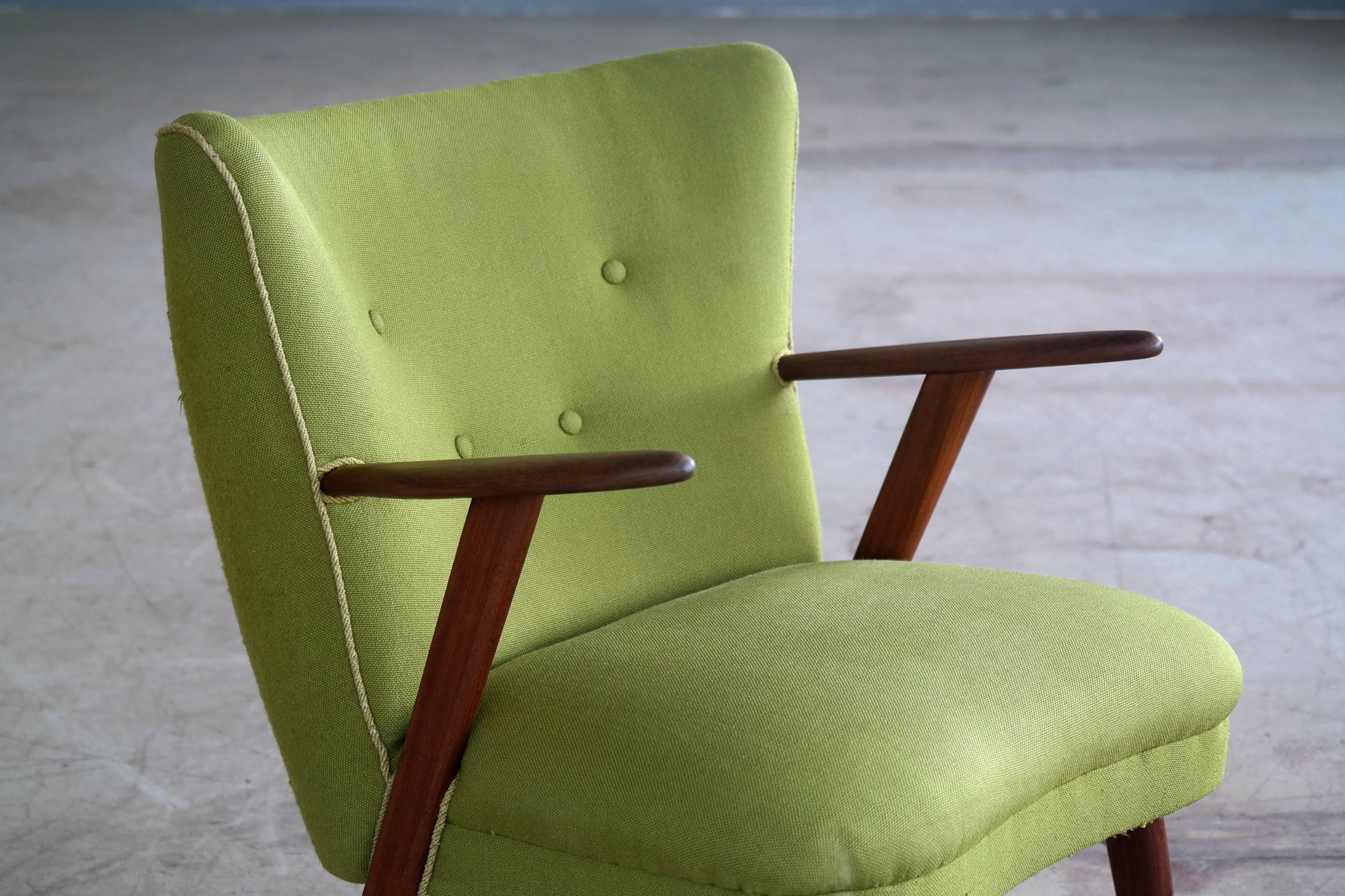 Mid-Century Modern Danish Mid-Century Easy Chair in the Style of Madsen and Schubel