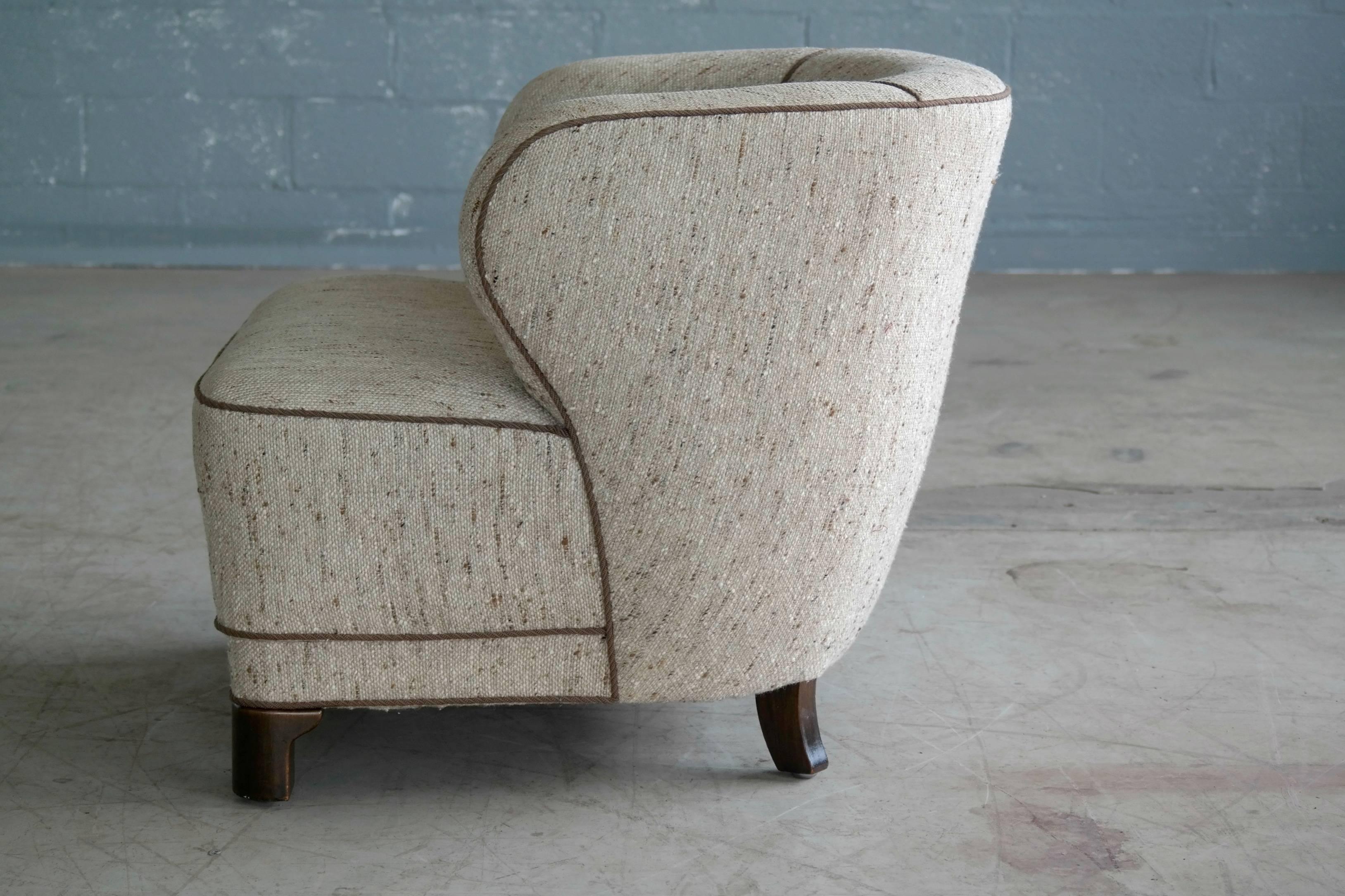 Viggo Boesen Attributed Lounge Chair, 1940s Danish, Midcentury 3
