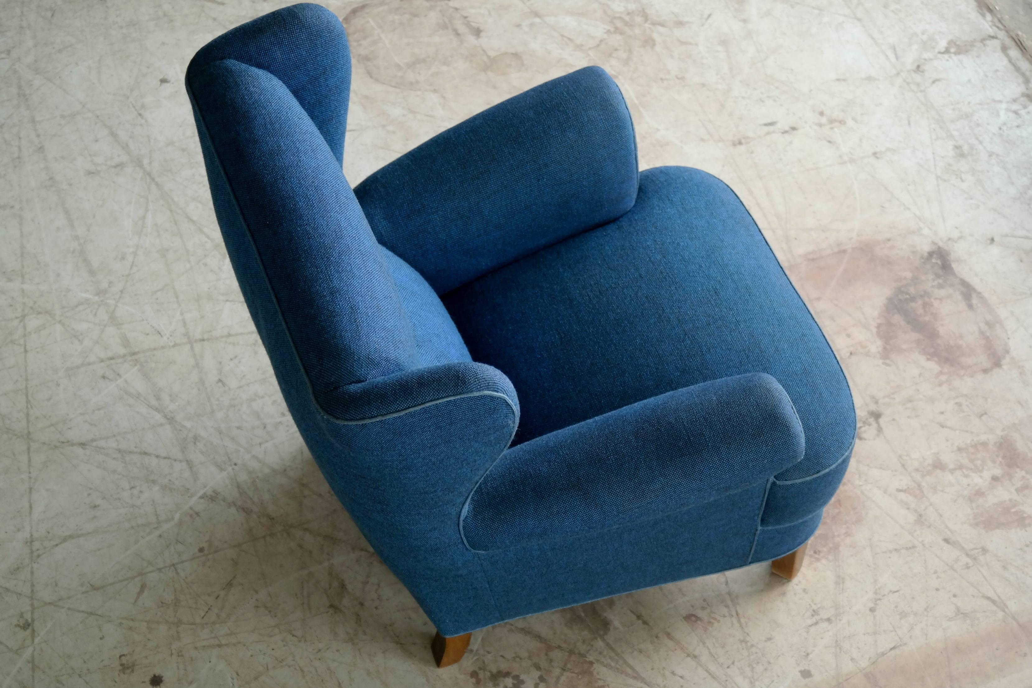 Fritz Hansen Attributed 1950s Armchair Danish Mid-Century In Excellent Condition In Bridgeport, CT