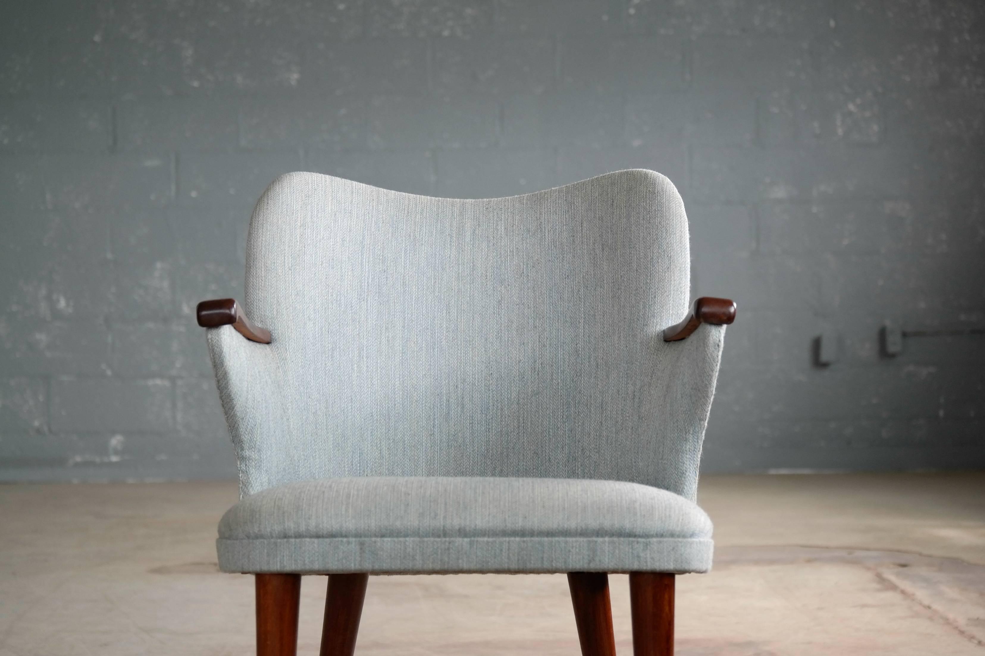 Danish Frode Holm Attributed Teak Vanity Chair