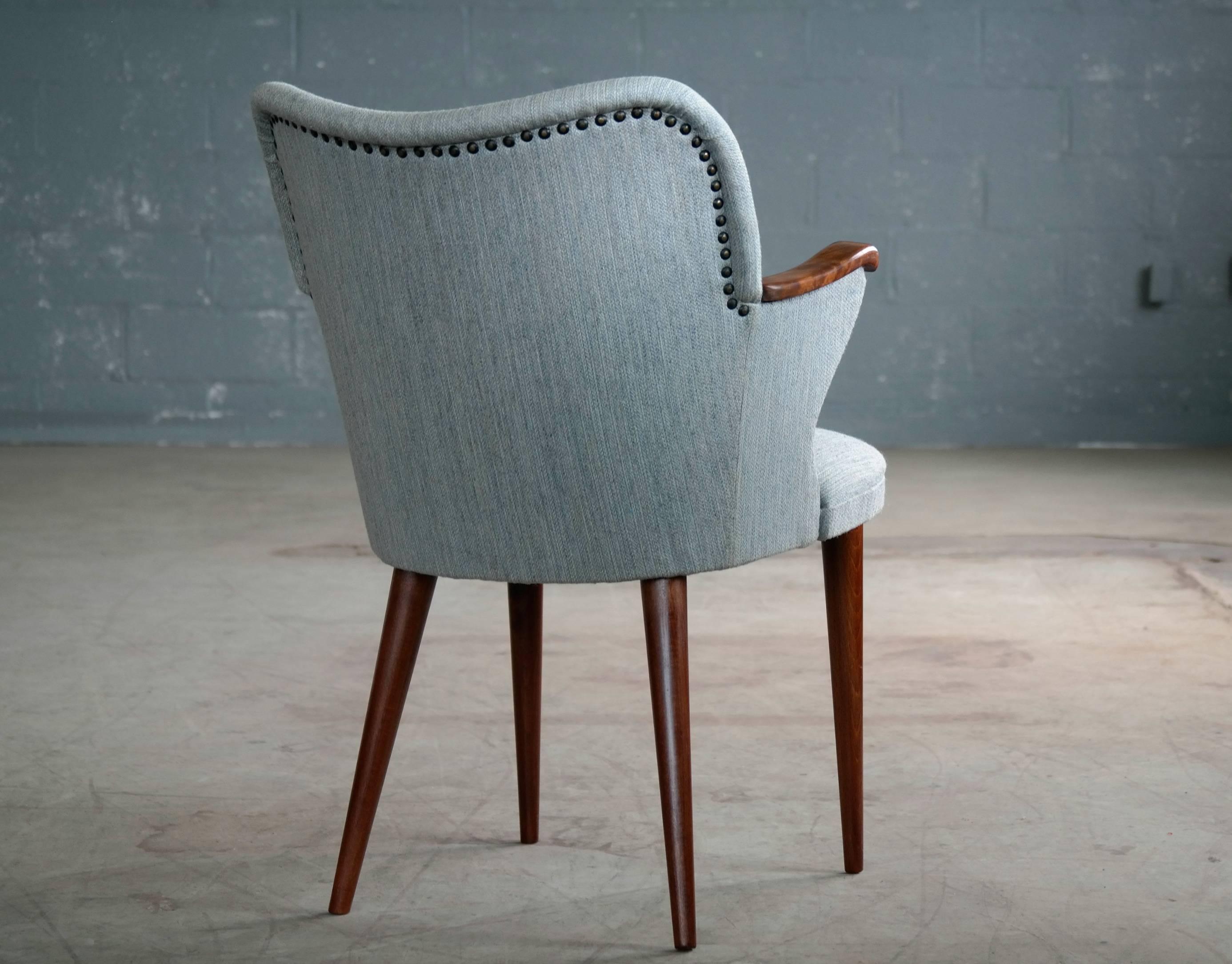 Mid-20th Century Frode Holm Attributed Teak Vanity Chair