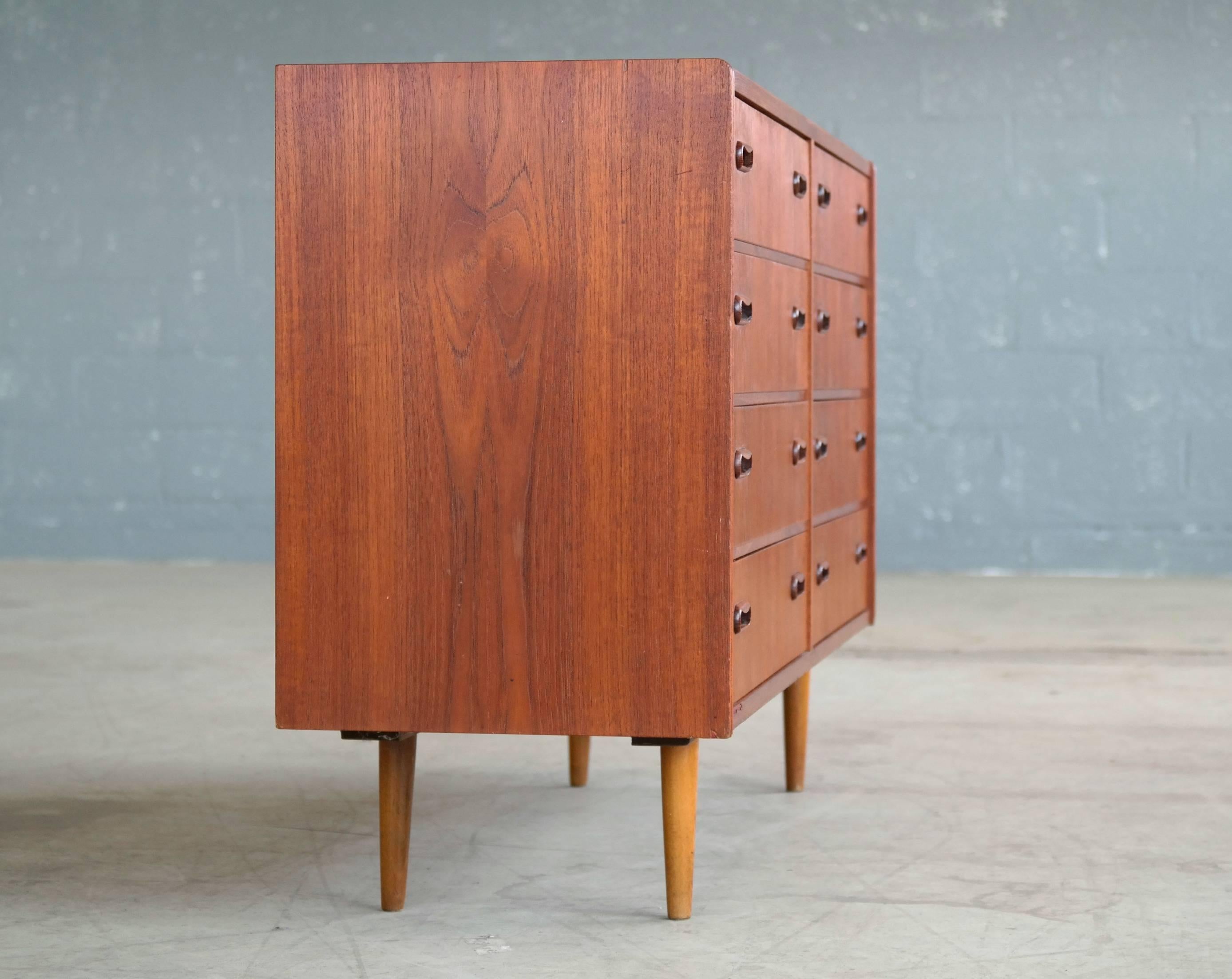 Mid-20th Century Midcentury Danish Kai Kristiansen Style Double Dresser in Teak