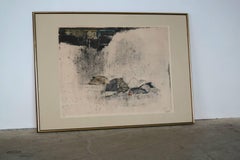 Large Johnny Friedlaender Etching and Aquatint "L'Orage - The Storm", 1966