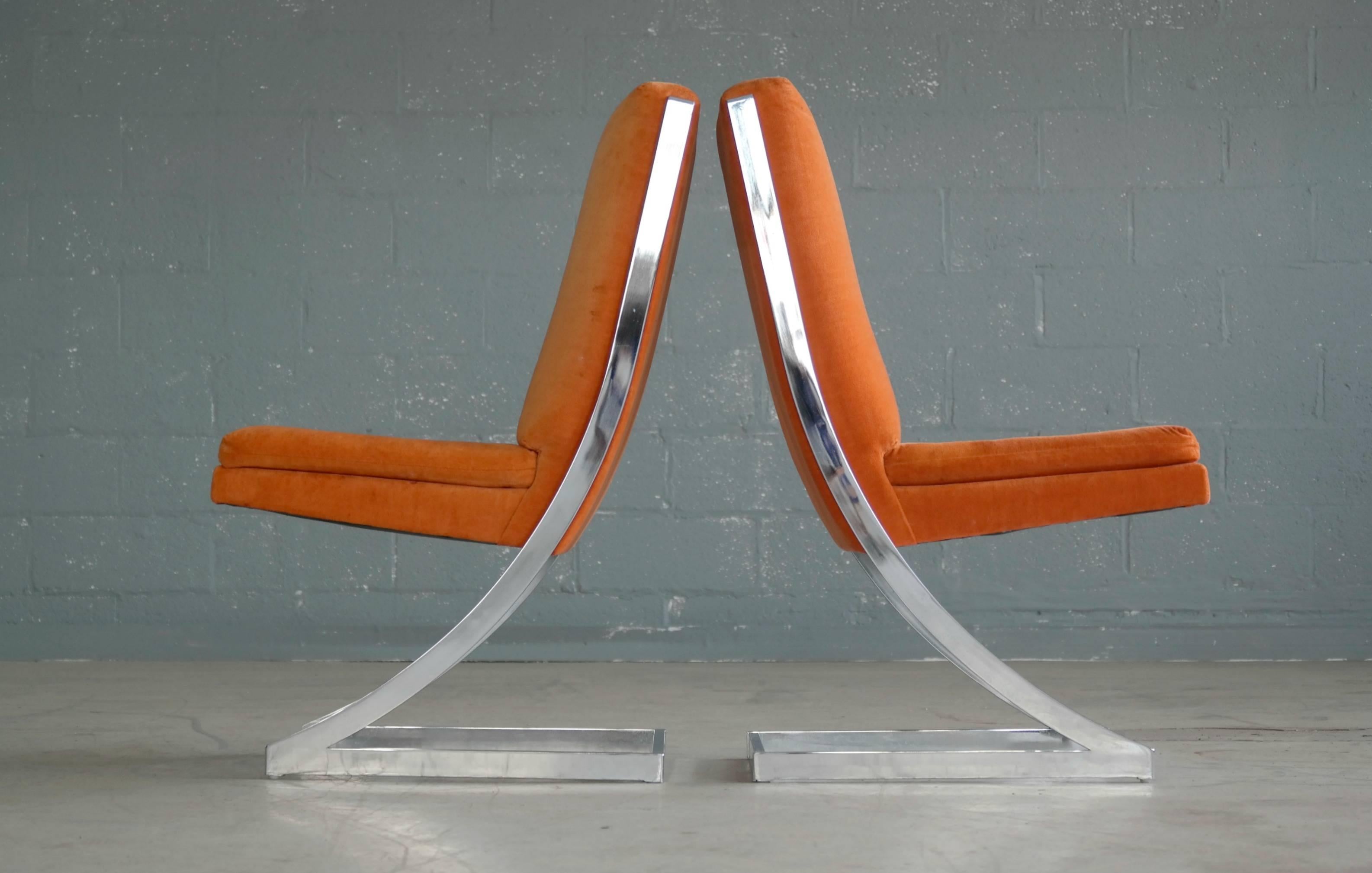 Mid-20th Century Milo Baughman Eight Chrome 'Z-Dining Chairs' for Design Institute of America