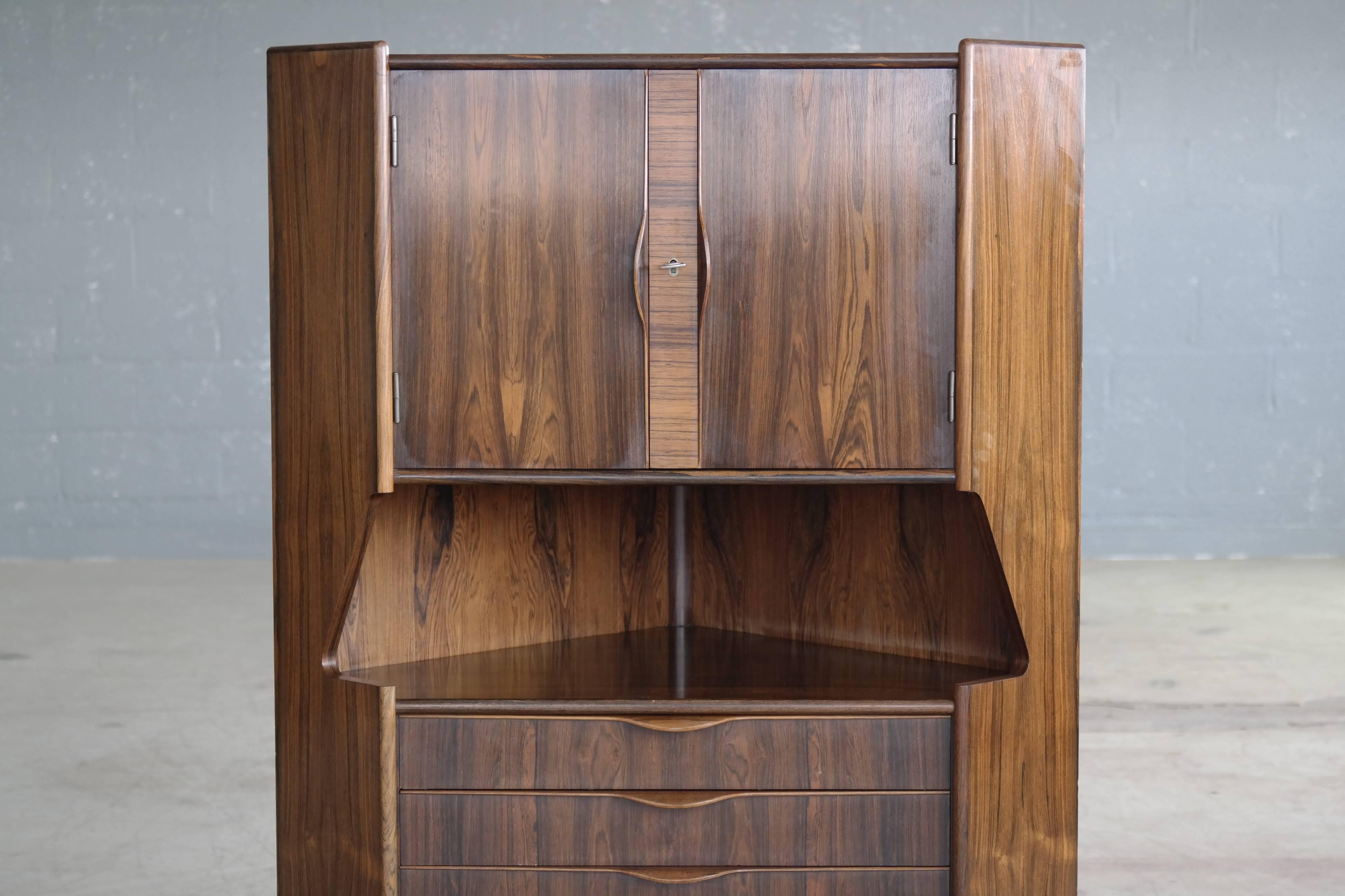 mid century corner bar cabinet