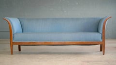 Frits Henningsen Classic Sofa in Cuban Mahogany Denmark, 1940s