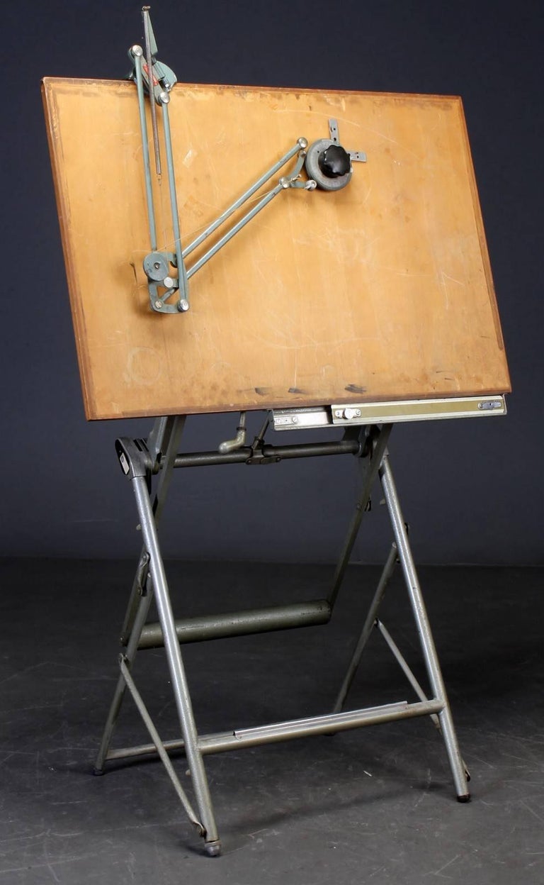 Danish Midcentury Architect Drafting Table by Nordisk Tegnemaskine