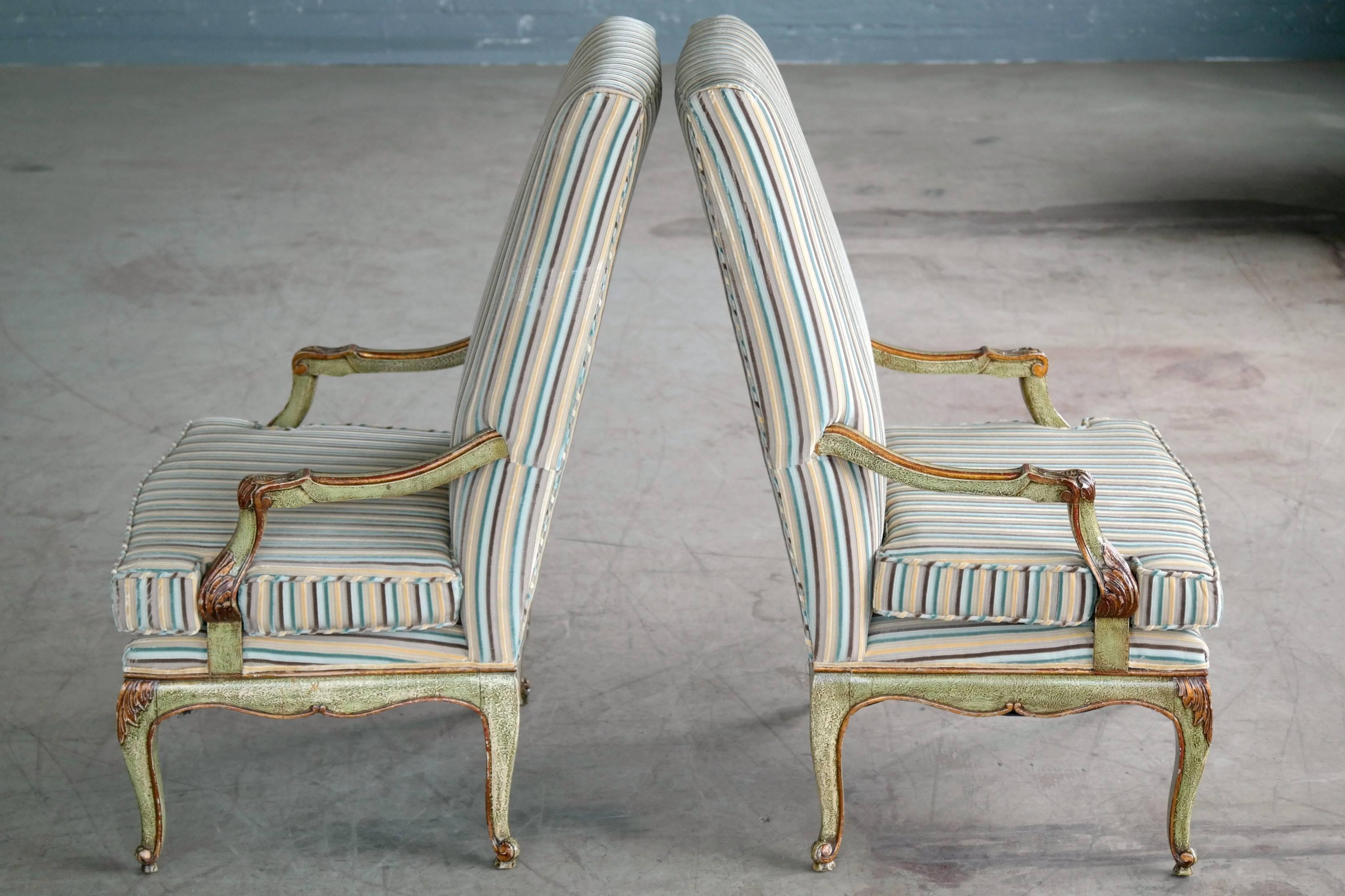 Late 19th Century Danish Regency Style Armchairs from Early 1900s