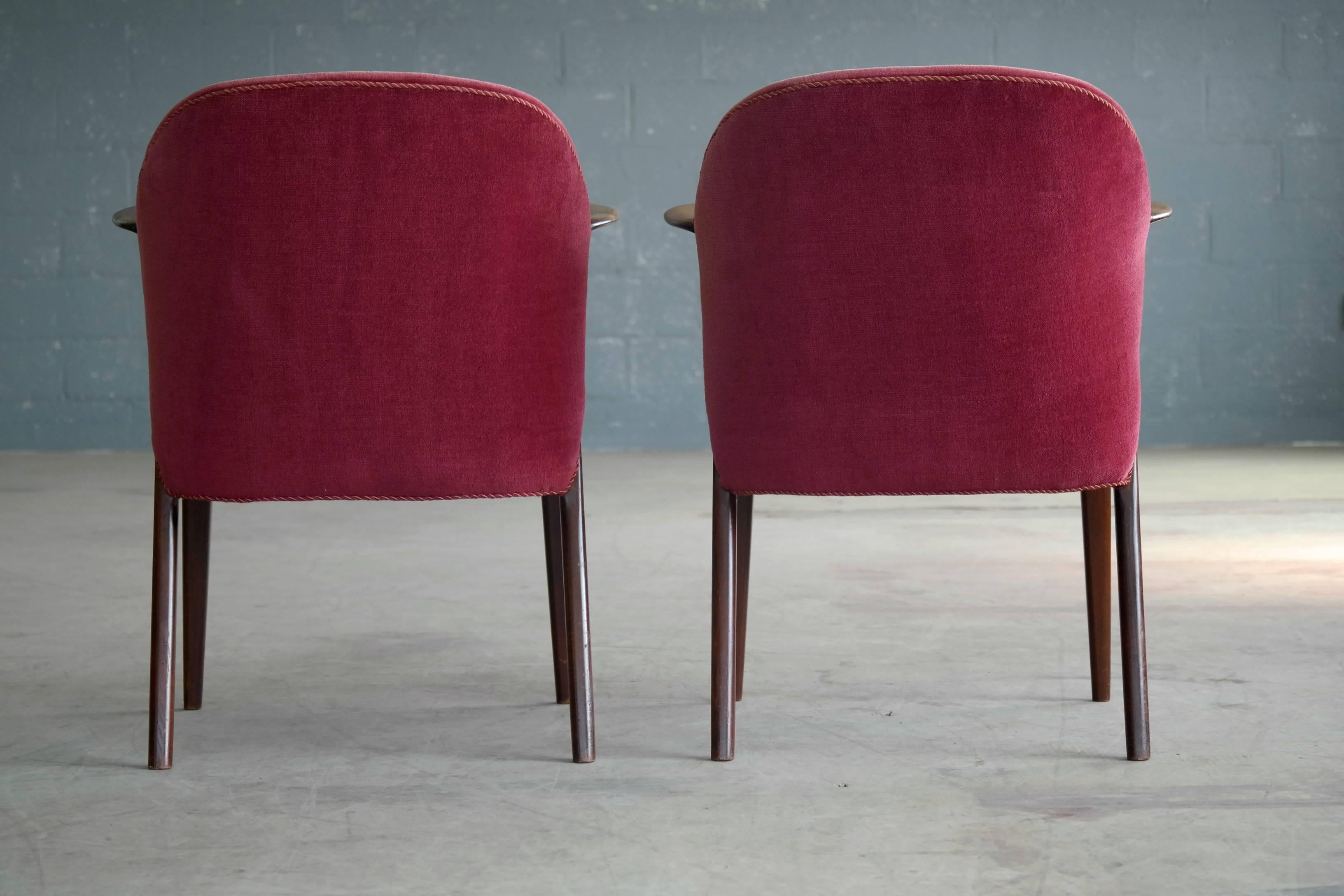 Knud Risager Pair of Mama Bear Style Lounge or Armchairs for Slagelse Møbelværk 2