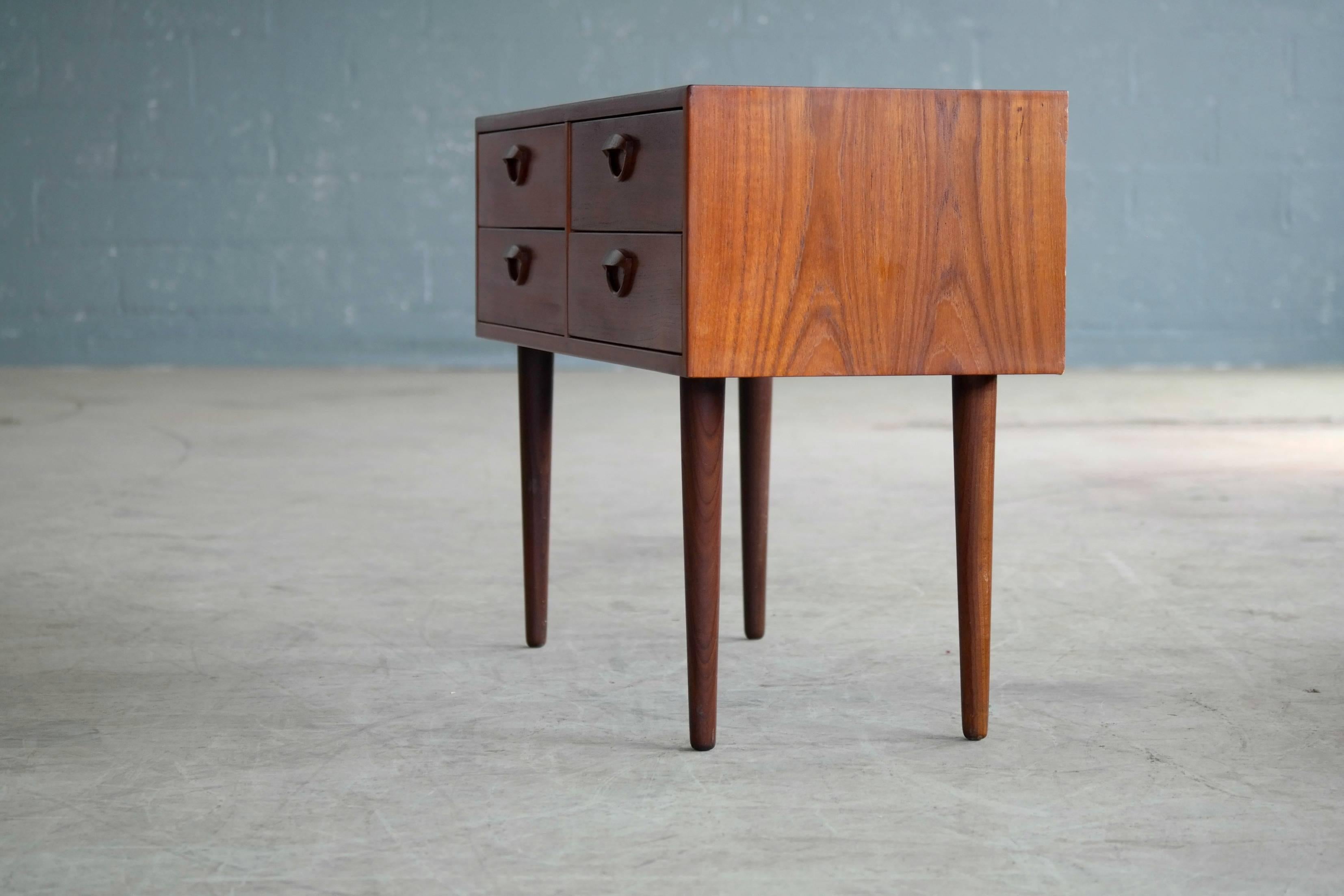 Teak Kai Kristiansen Small Console or Double Dresser for Feldballes Møbelfabrik