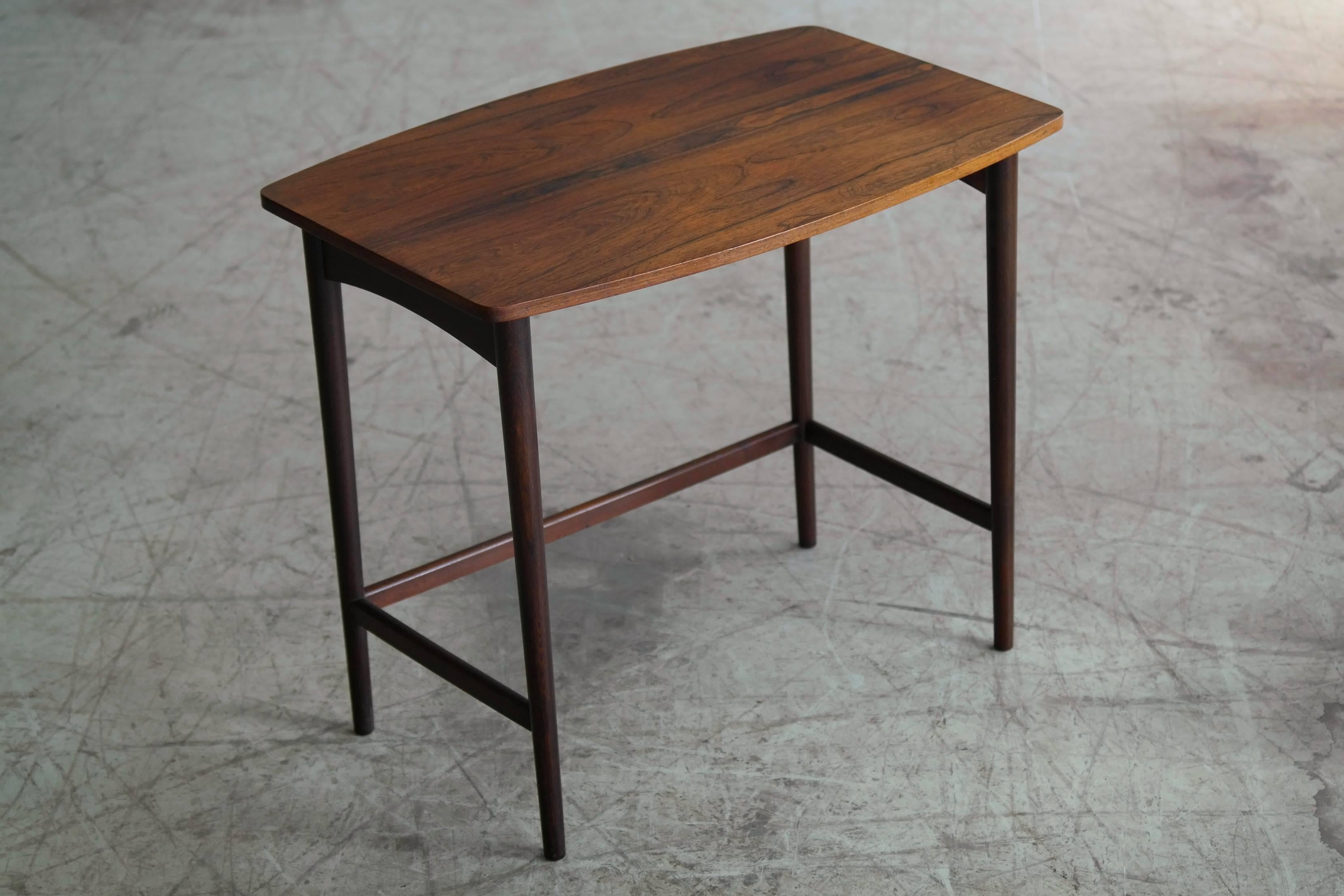 Mid-Century Modern Johannes Andersen Style Nesting or Stacking Tables in Rosewood