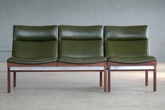 Arthur Umanoff Walnut Modular Sofa and Chair Set for Madison Furniture, 1950s