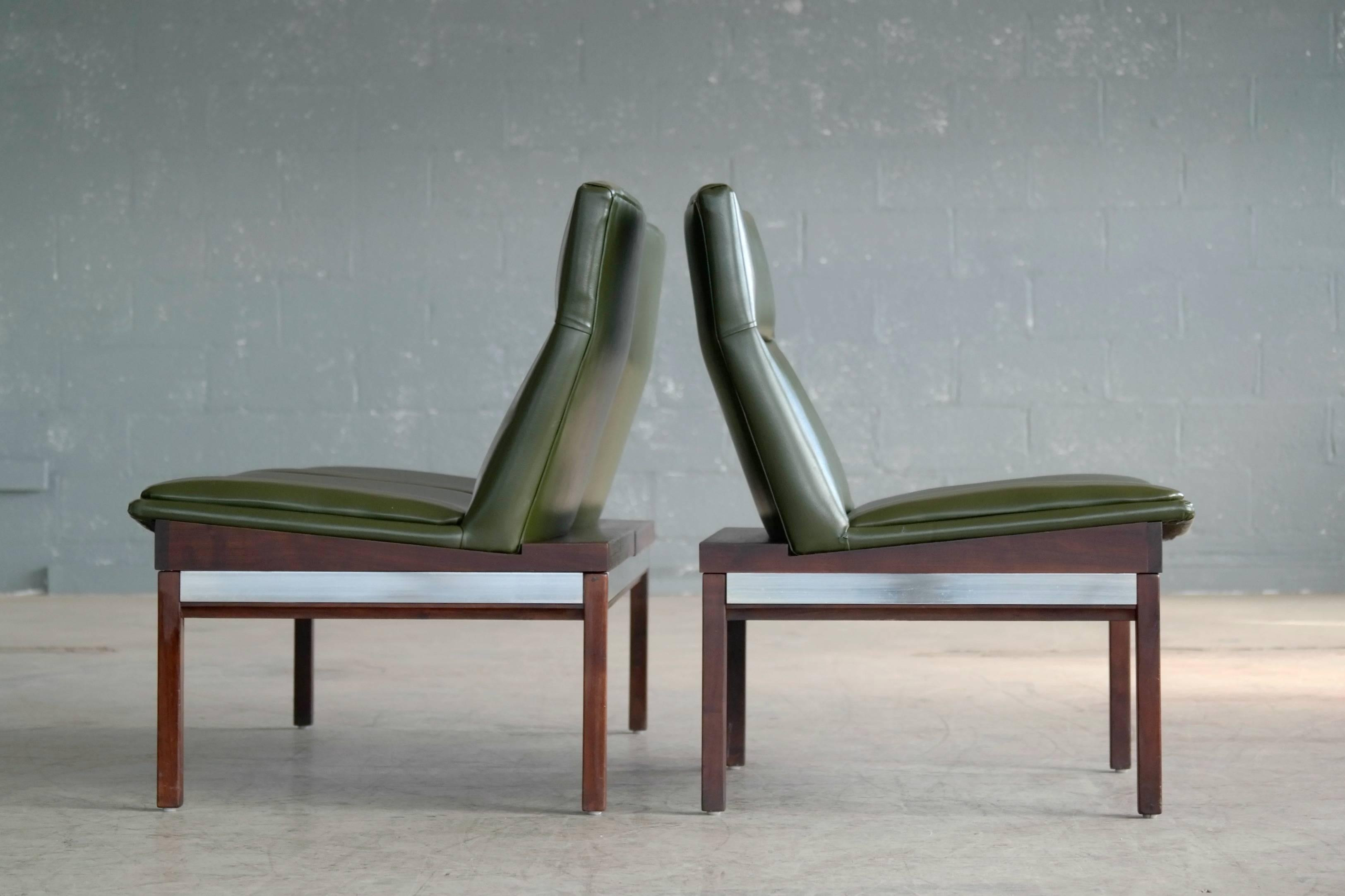 Aluminum Arthur Umanoff Walnut Modular Sofa and Chair Set for Madison Furniture, 1950s