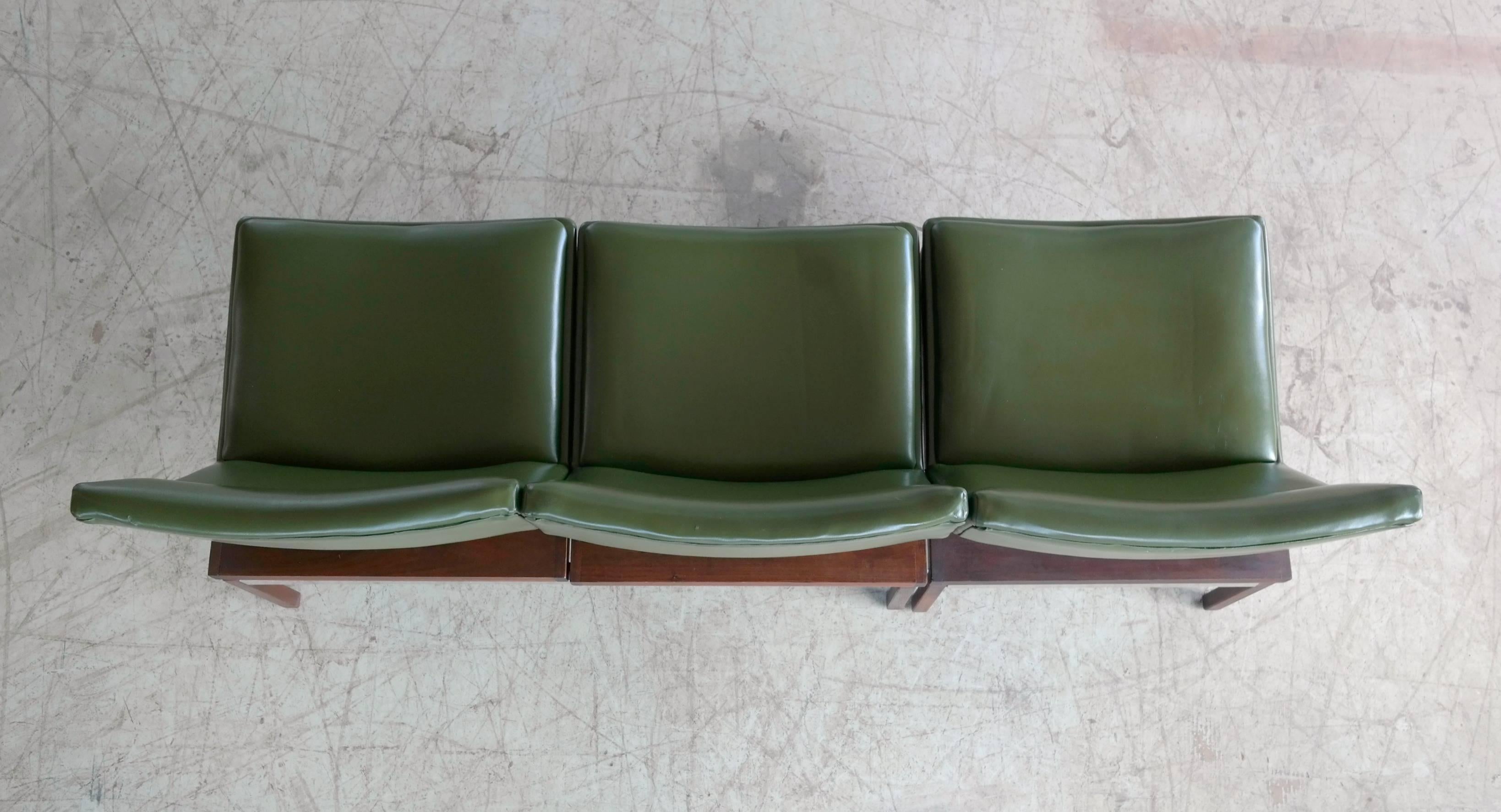 Arthur Umanoff Walnut Modular Sofa and Chair Set for Madison Furniture, 1950s 1