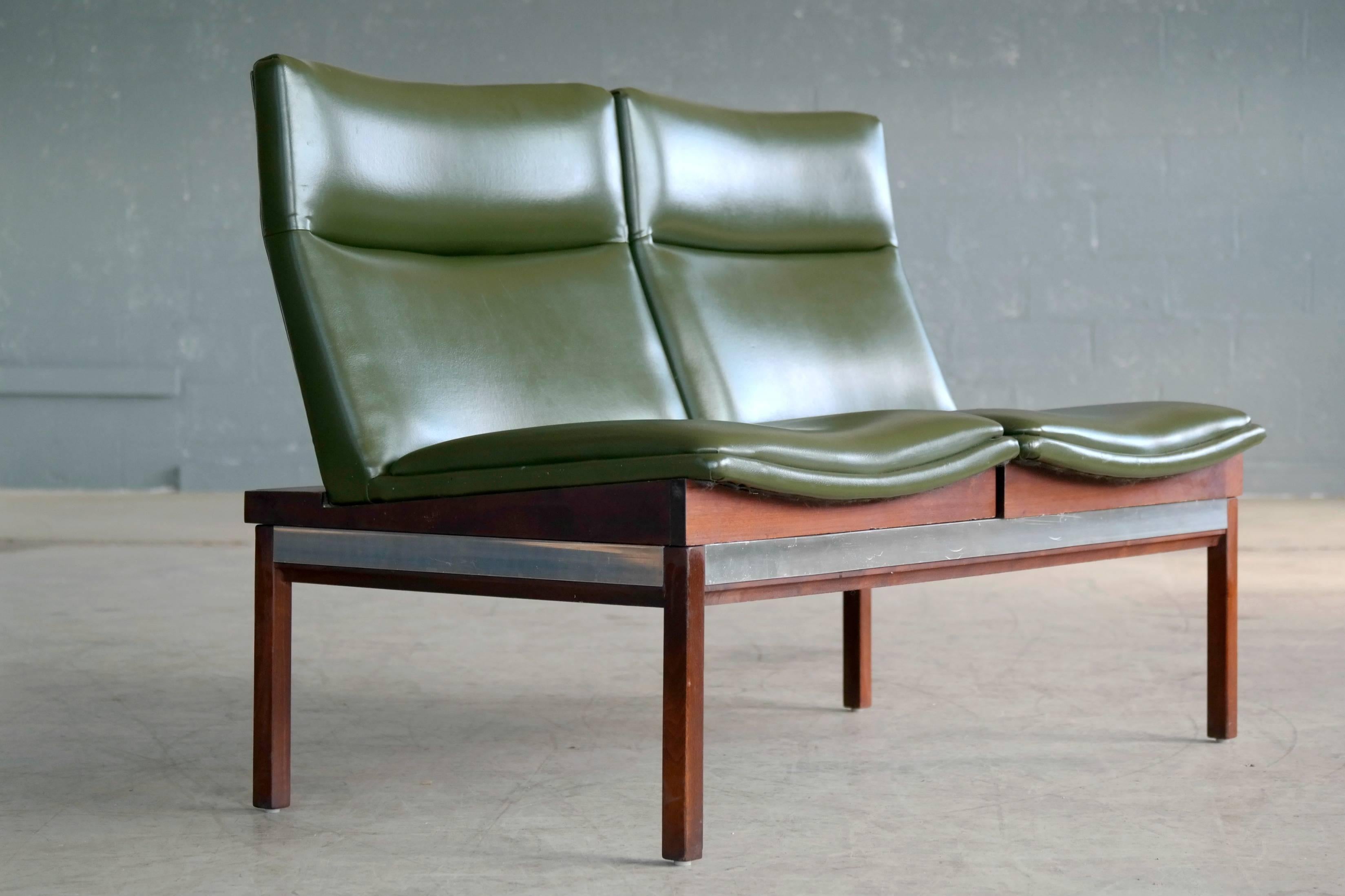 American Arthur Umanoff Walnut Modular Sofa and Chair Set for Madison Furniture, 1950s