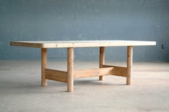Børge Mogensen Style Long Dining Table in Pine, Danish, Midcentury