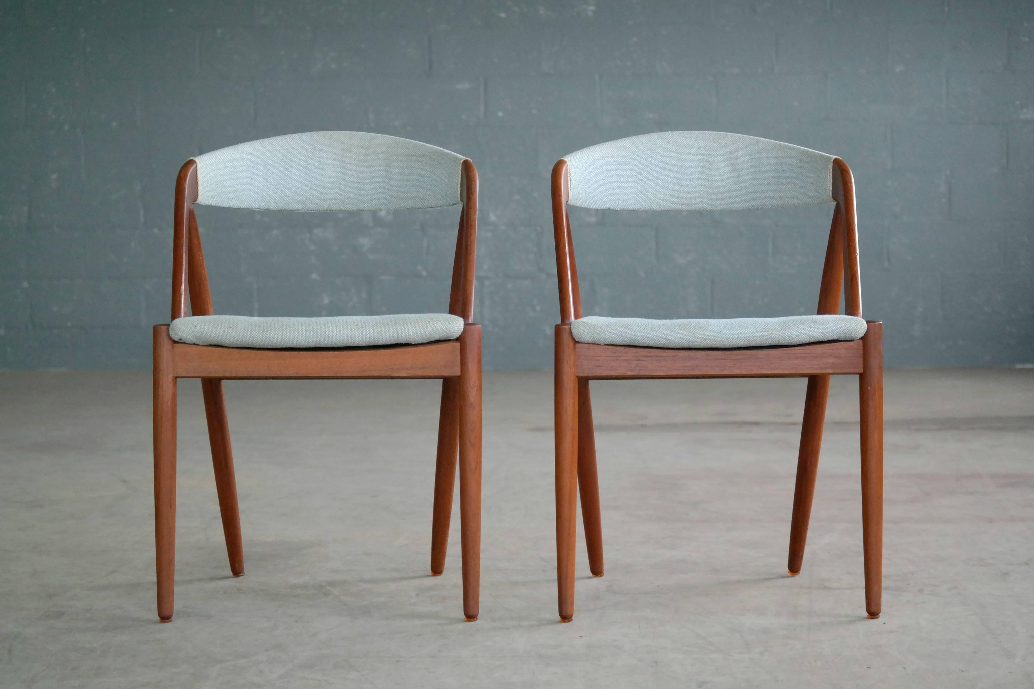 Mid-Century Modern Kai Kristiansen Six Mid-century Teak Dining Chairs Model 31 for Schou Andersen
