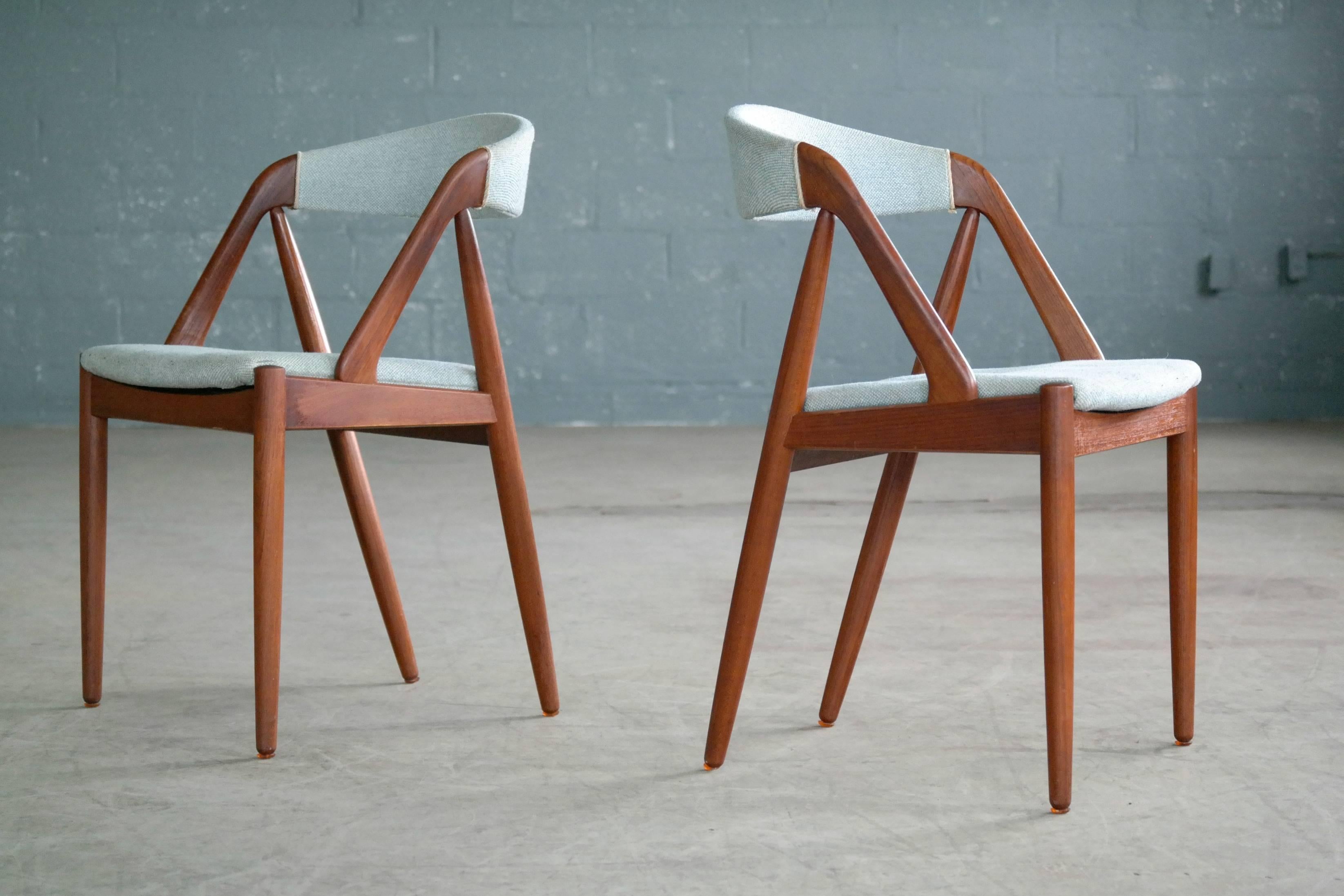 Kai Kristiansen Six Mid-century Teak Dining Chairs Model 31 for Schou Andersen In Good Condition In Bridgeport, CT
