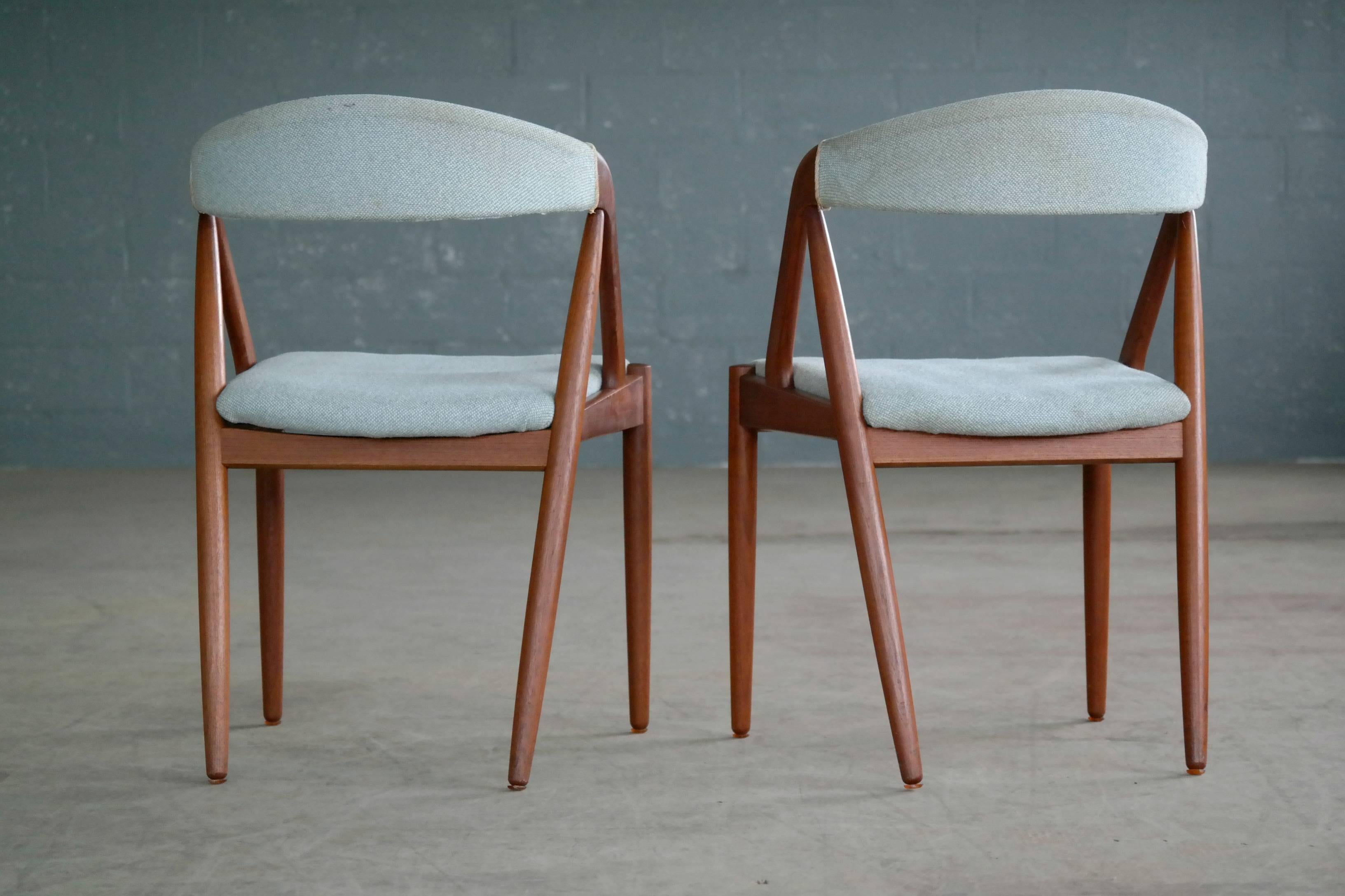 Kai Kristiansen Six Mid-century Teak Dining Chairs Model 31 for Schou Andersen 2