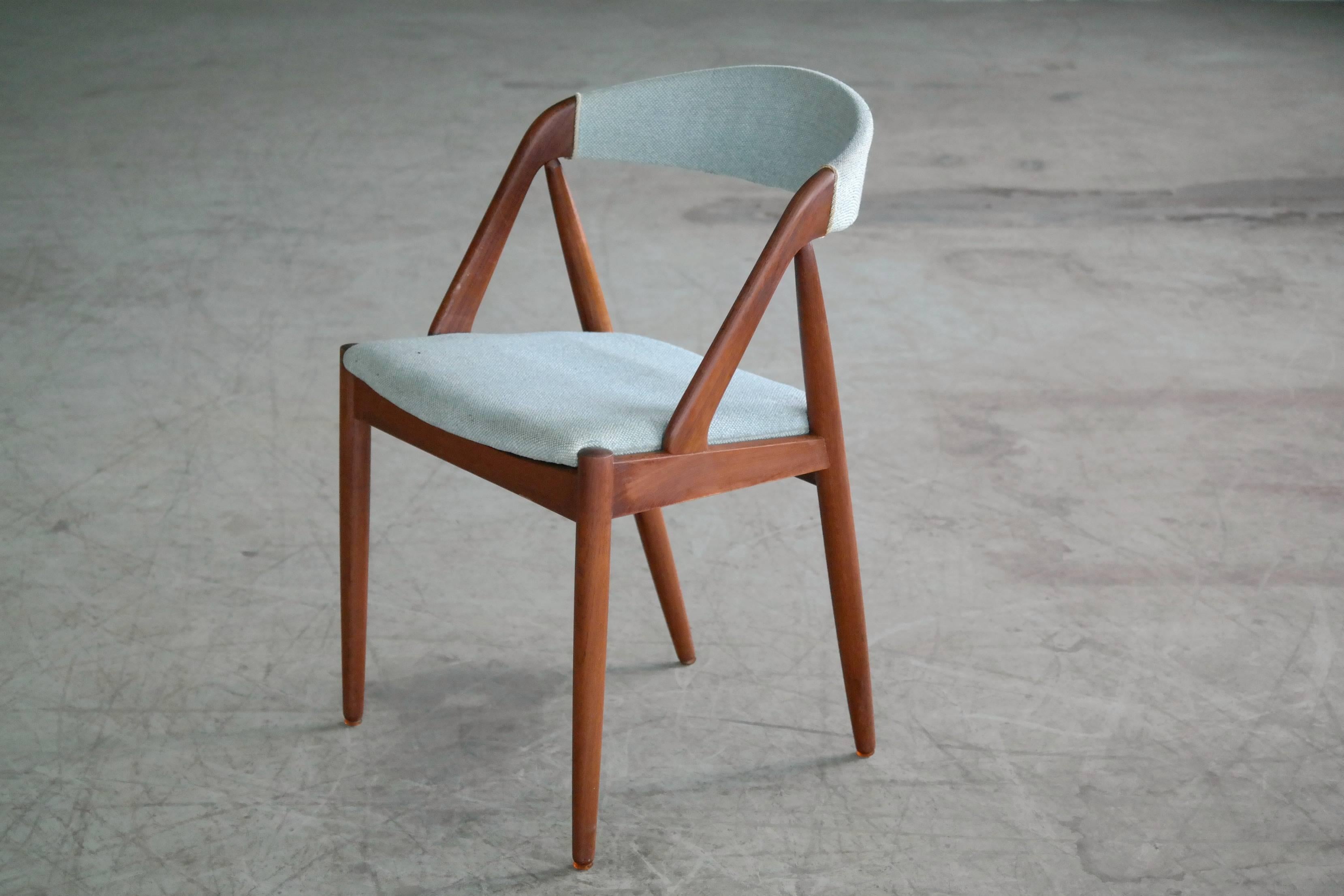 Kai Kristiansen Six Mid-century Teak Dining Chairs Model 31 for Schou Andersen 1