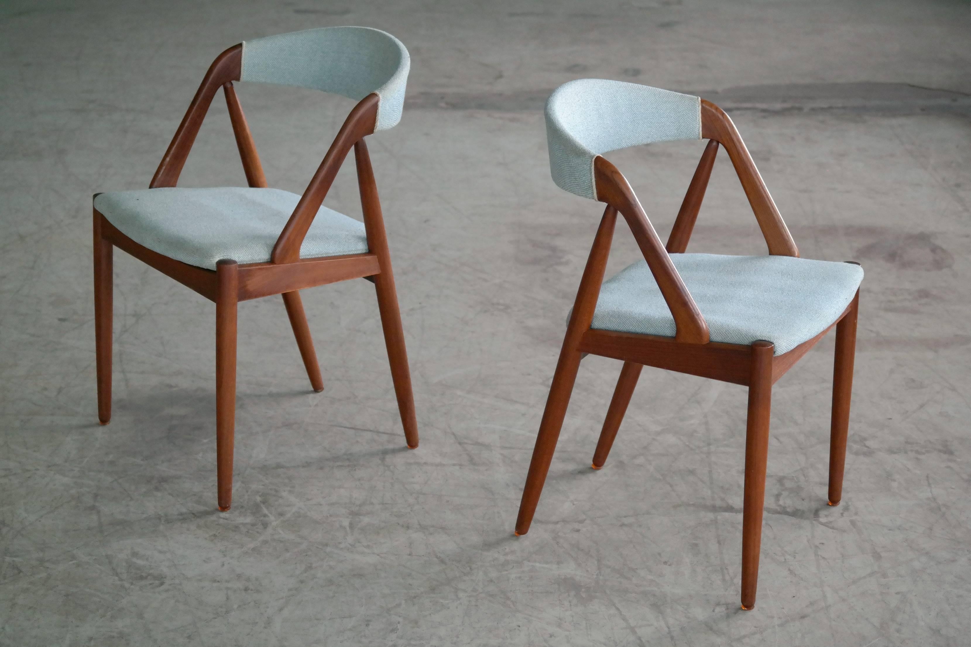 Mid-20th Century Kai Kristiansen Six Mid-century Teak Dining Chairs Model 31 for Schou Andersen