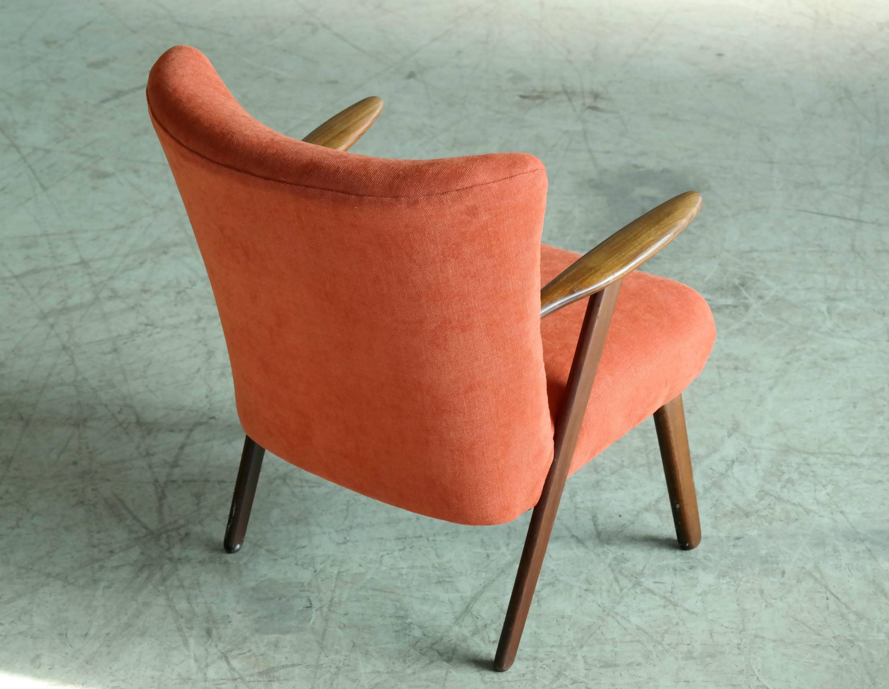 Kurt Olsen Style Danish 1950s Lounge or Cocktail Chairs in Teak 1