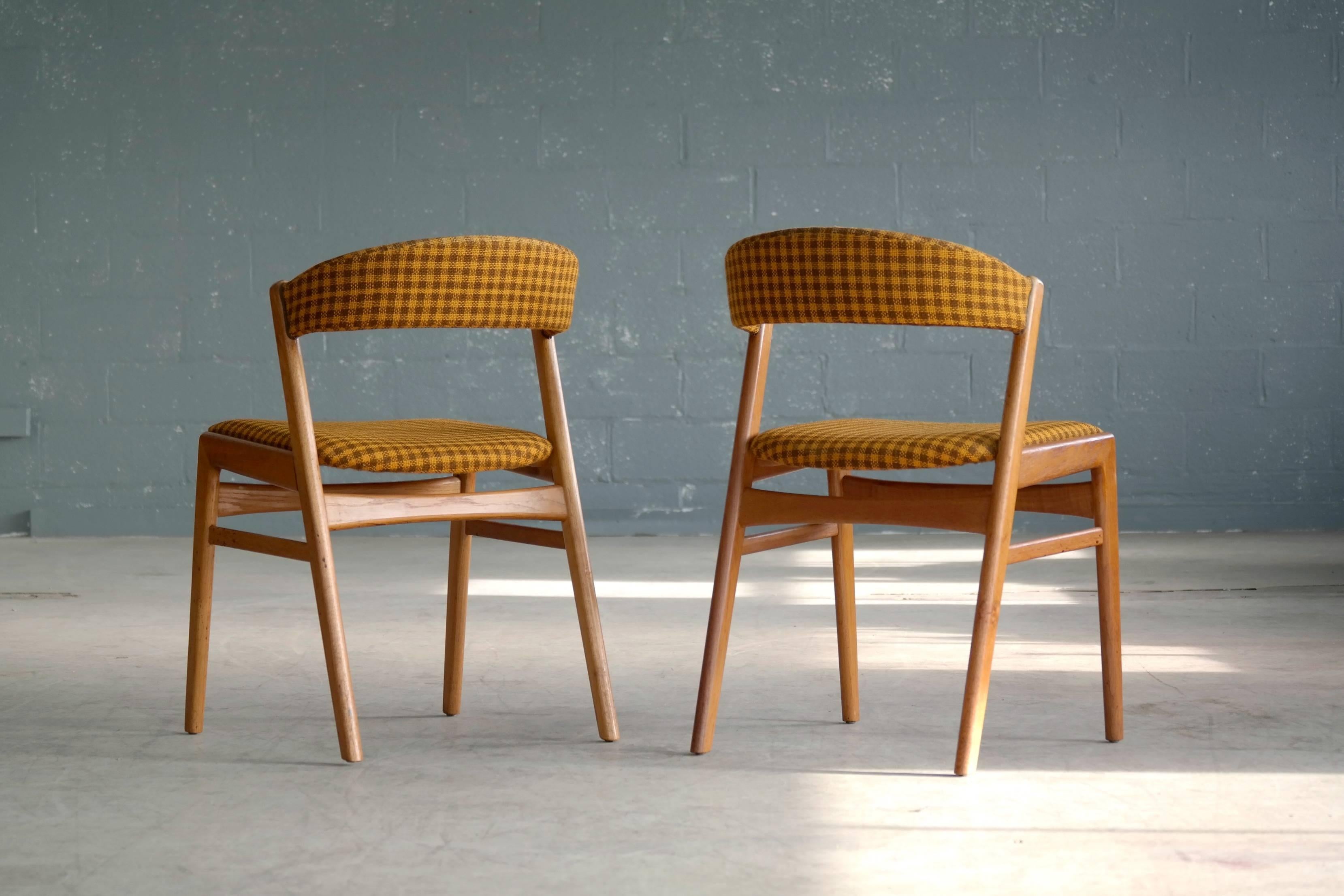 Mid-20th Century Kai Kristiansen Style Set of Six Dining Chairs Danish, Midcentury