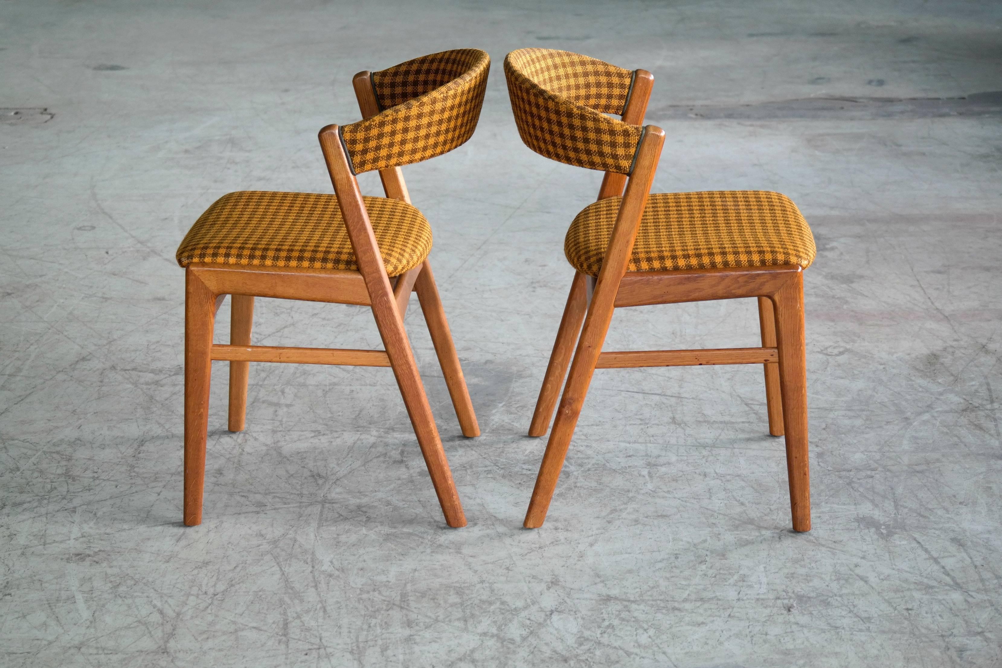 Mid-Century Modern Kai Kristiansen Style Set of Six Dining Chairs Danish, Midcentury