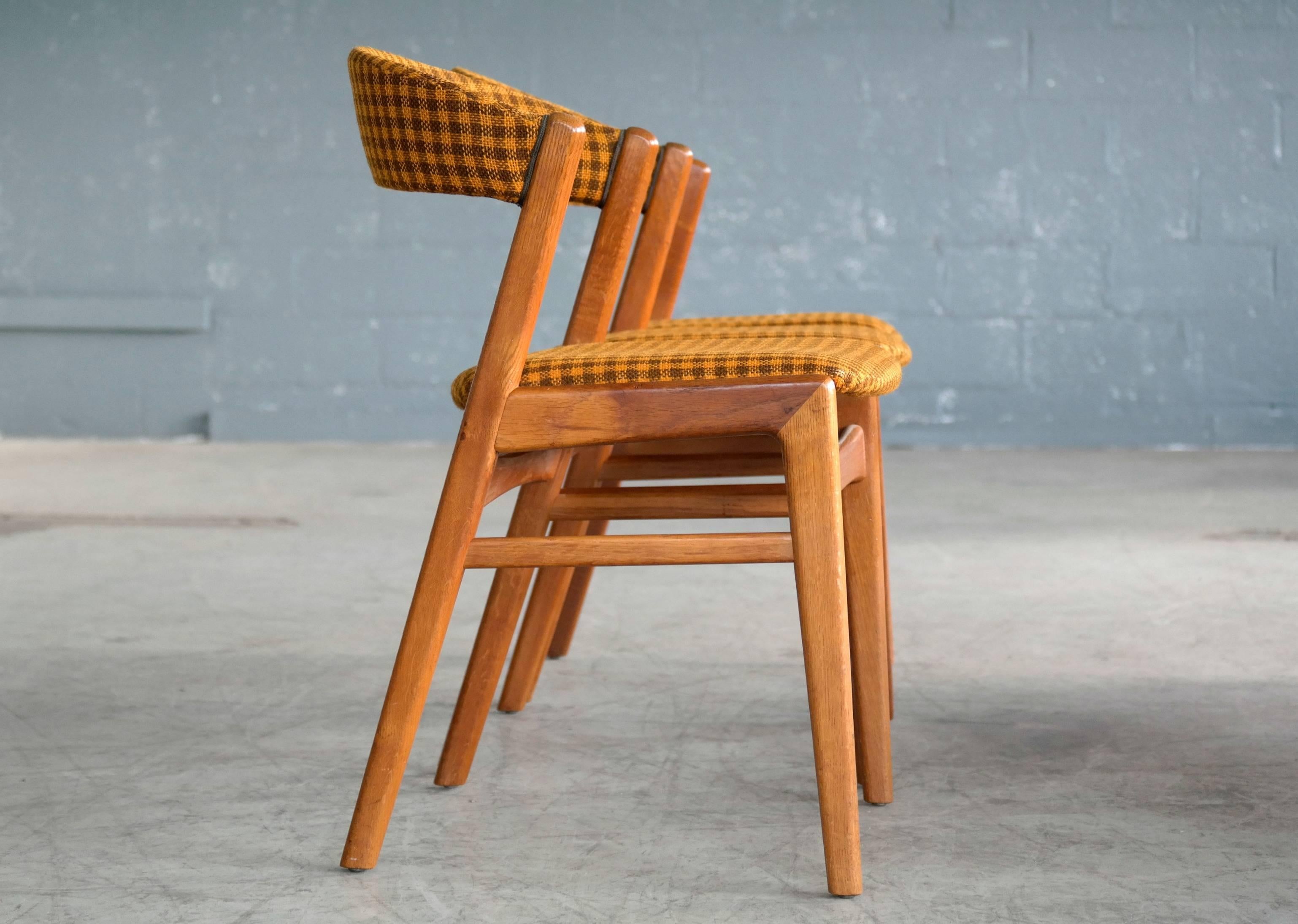 Kai Kristiansen Style Set of Six Dining Chairs Danish, Midcentury 1