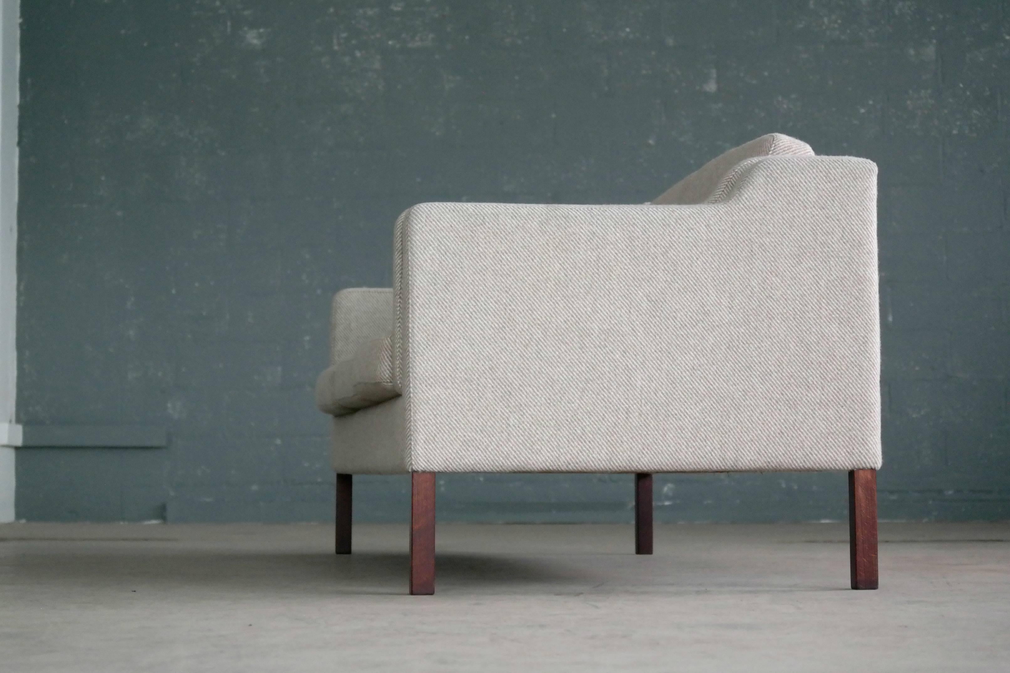 Danish Borge Mogensen Model 2213 Style Sofa in Grey Wool by Stouby Mobler, Denmark