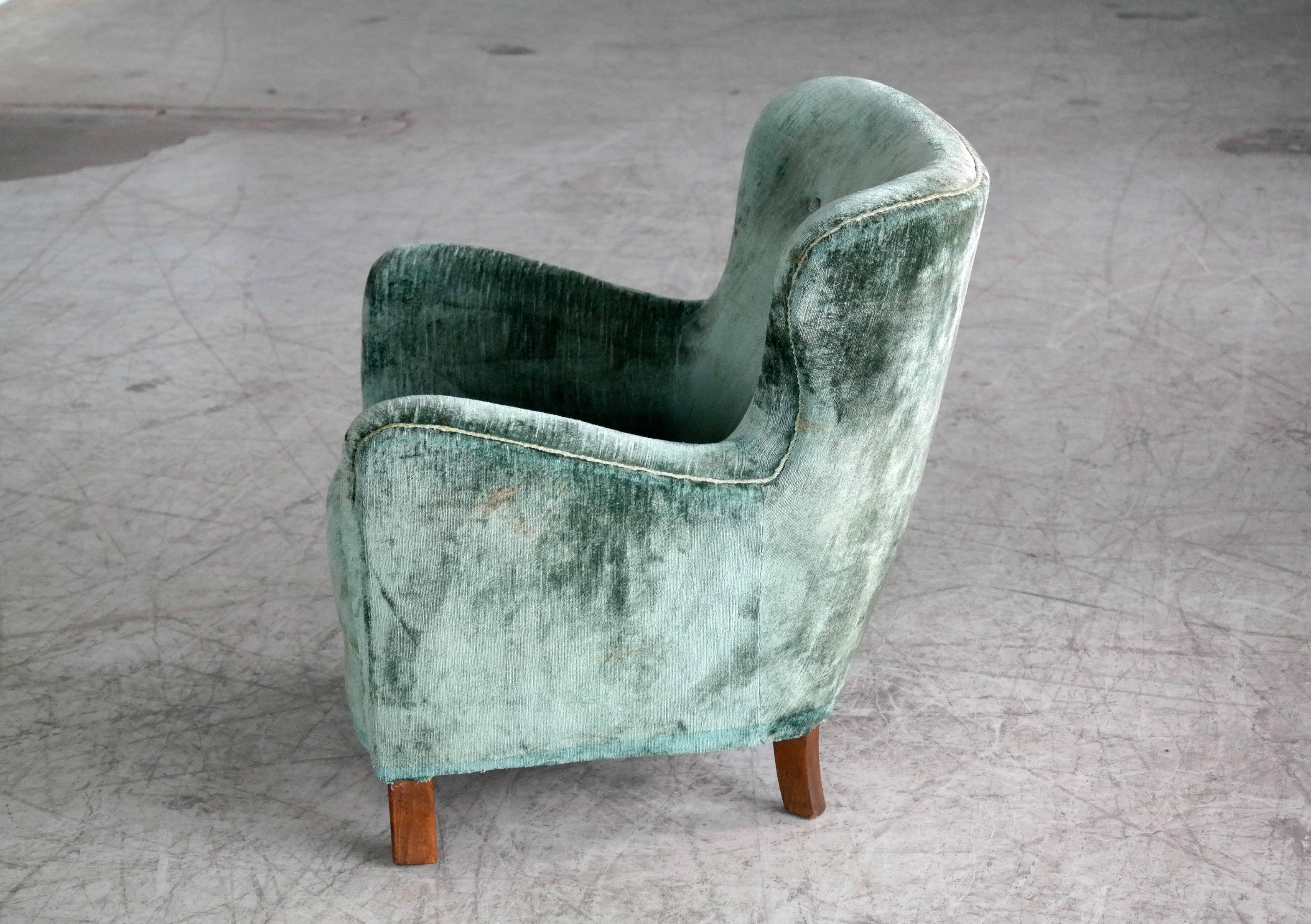 Fritz Hansen Easy Chair Variant of Model 1669, Denmark, 1940s 1