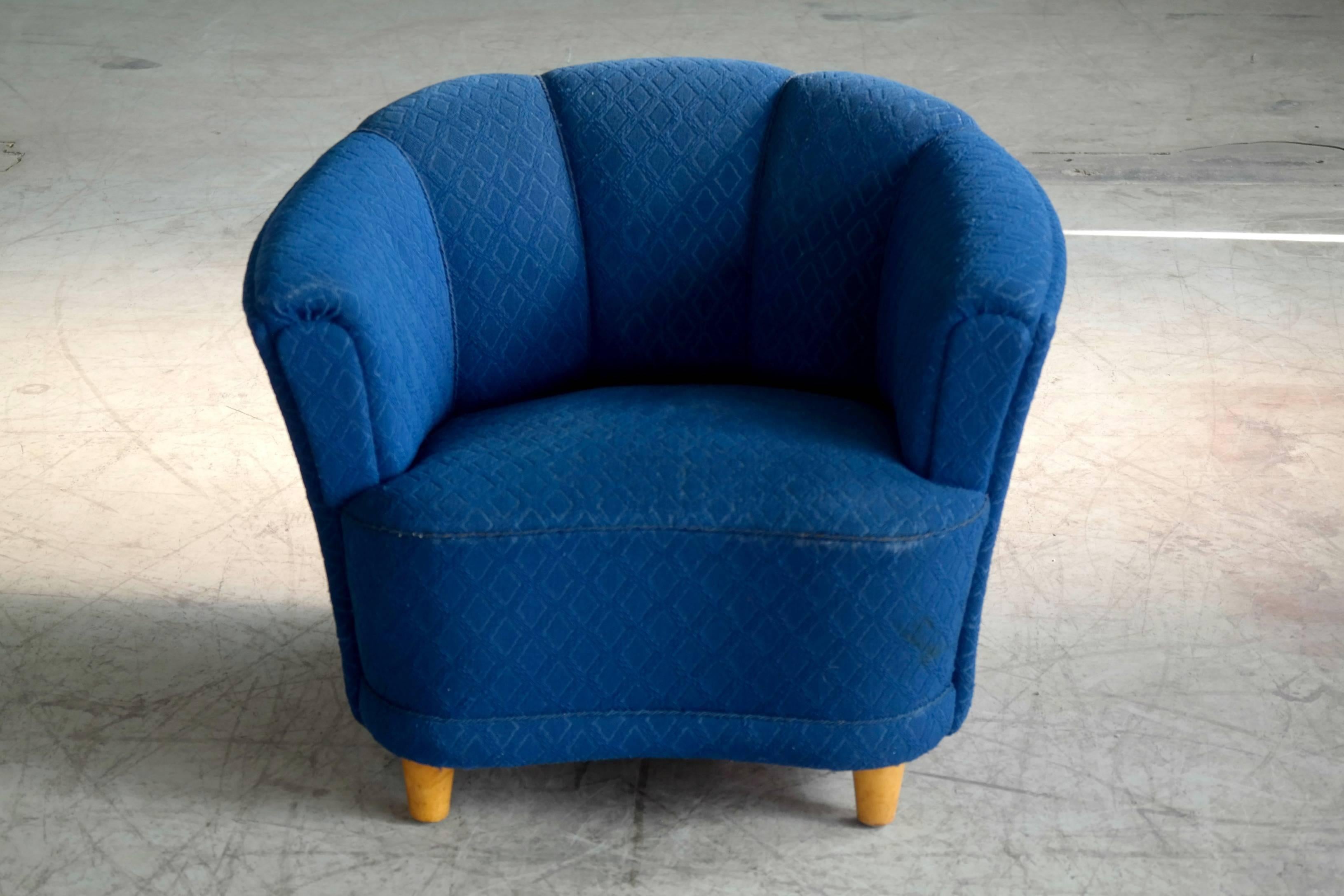 Scandinavian Modern Otto Schulz 1940s Lounge Chair for Boet, Scandinavian Midcentury