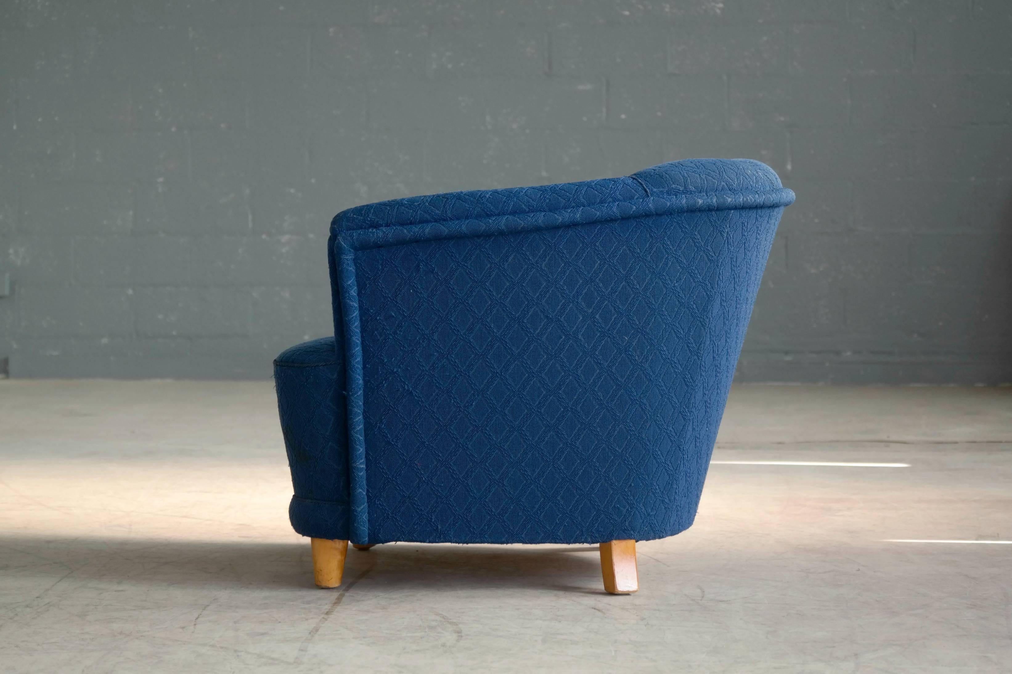 Otto Schulz 1940s Lounge Chair for Boet, Scandinavian Midcentury 3