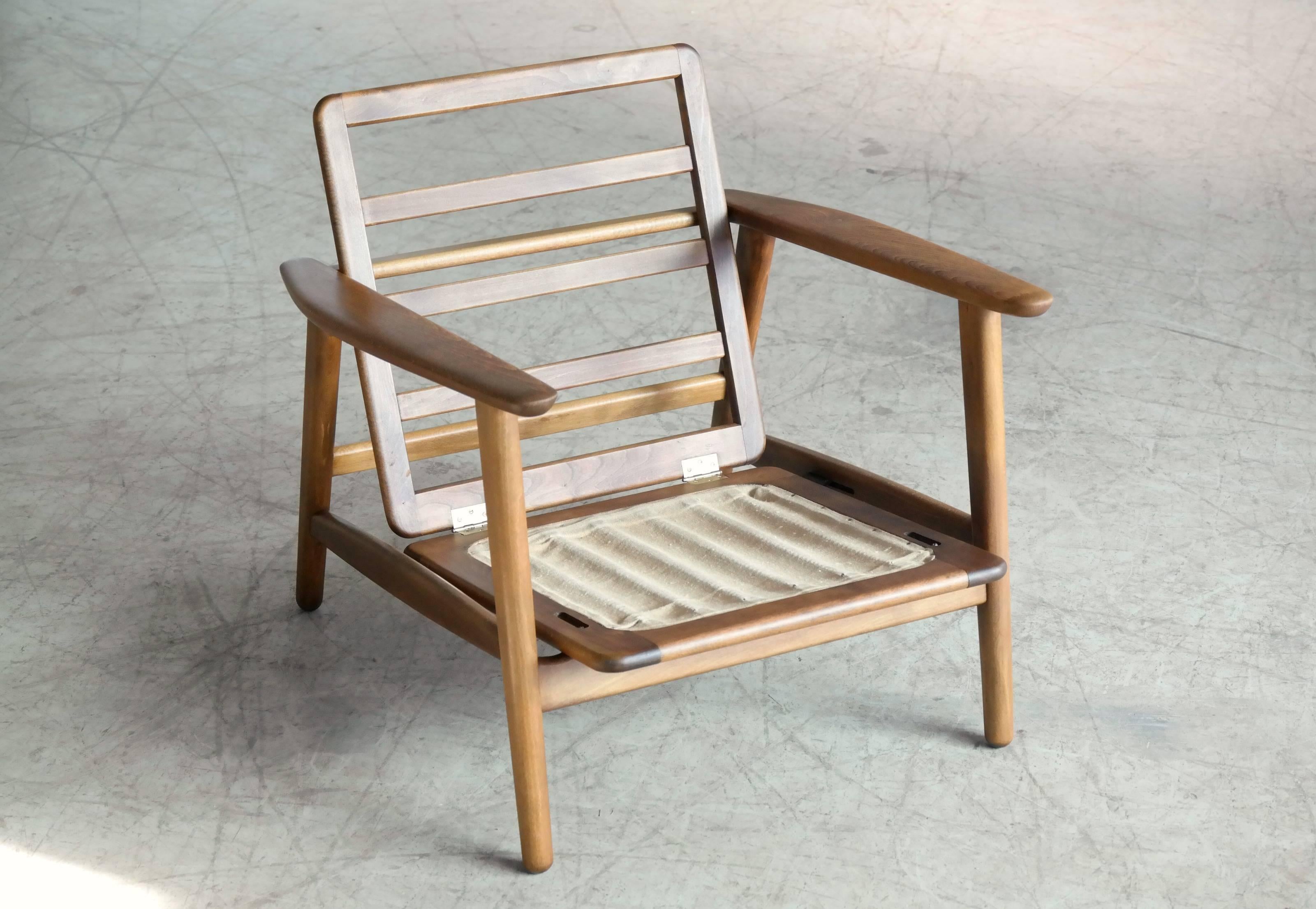 Mid-20th Century Hans Wegner Easy Chair Model GE-233 for GETAMA, Denmark Midcentury